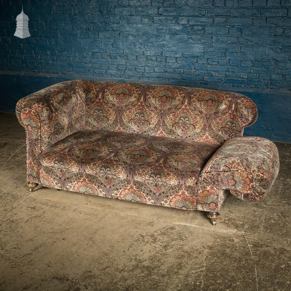 Victorian Style Drop Down Club Sofa Featuring Re Upholstered Fabric Inspired By William Morris Designs photo Furniture