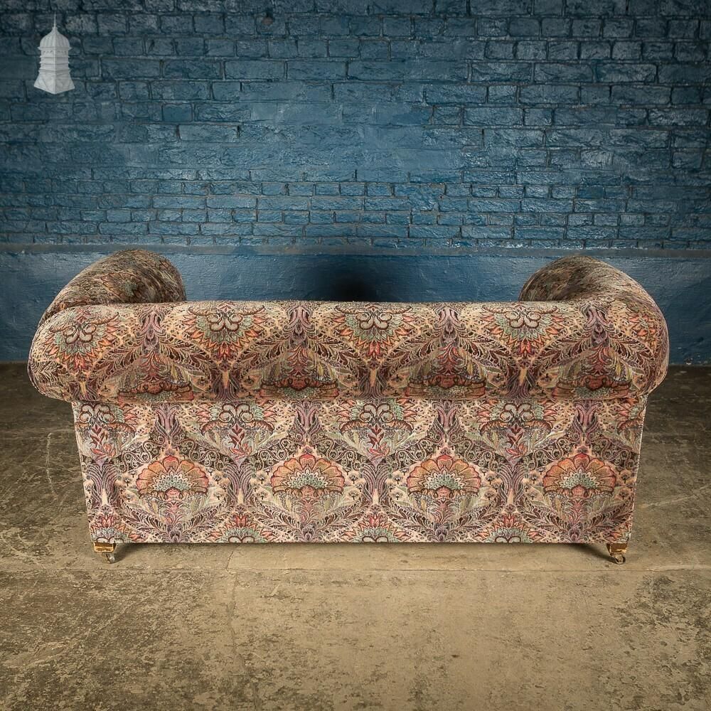Victorian Style Drop Down Club Sofa Featuring Re Upholstered Fabric Inspired By William Morris Designs photo buy