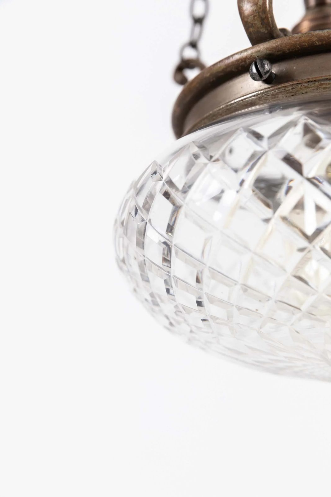 Diminutive Edwardian Cut Glass Pendant Light photo 714.0