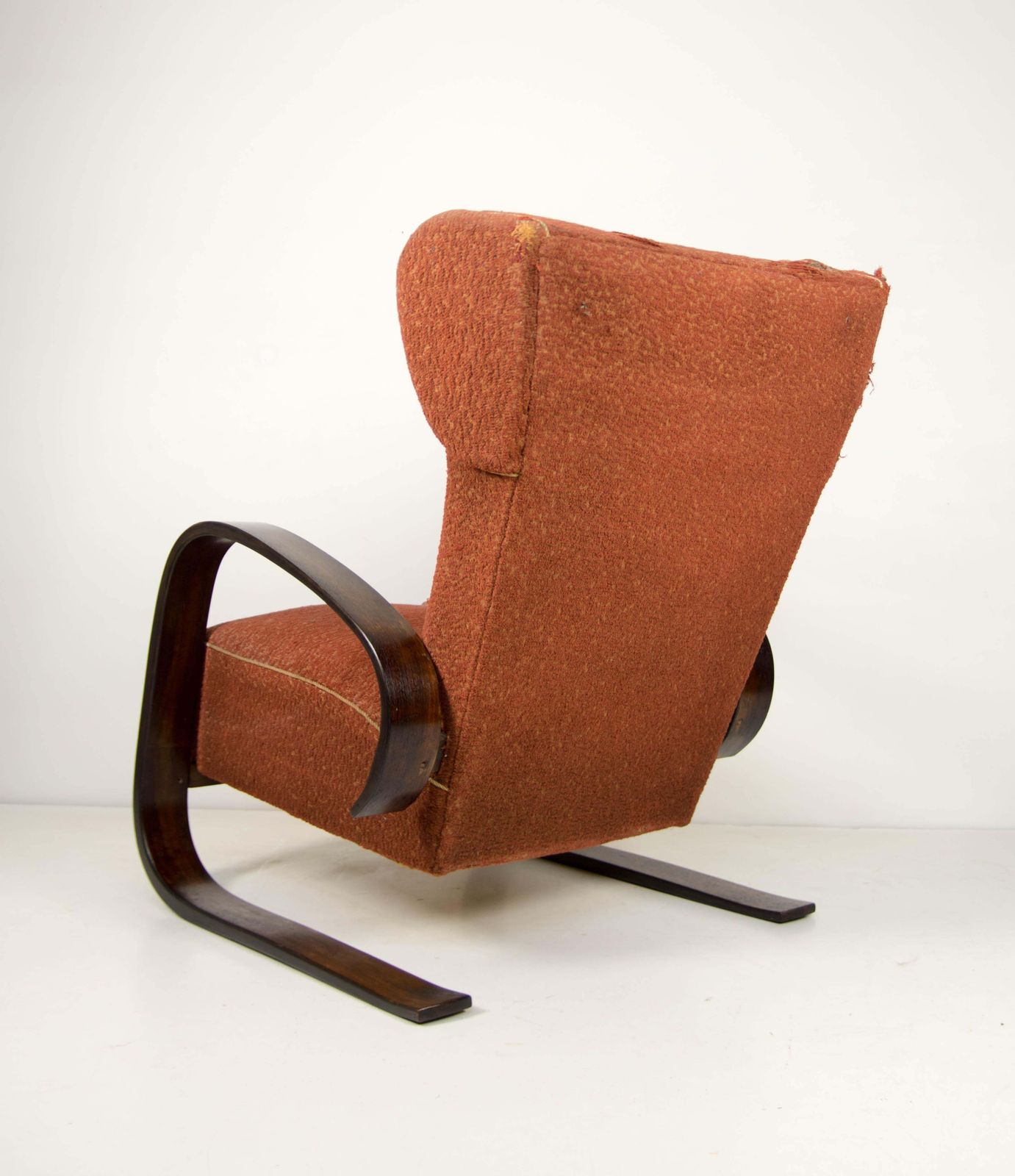 Zeldzame wingback bentwood tank fauteuil van Navratil, Tsjecho-Slowakije, jaren 1930 photo Meubels