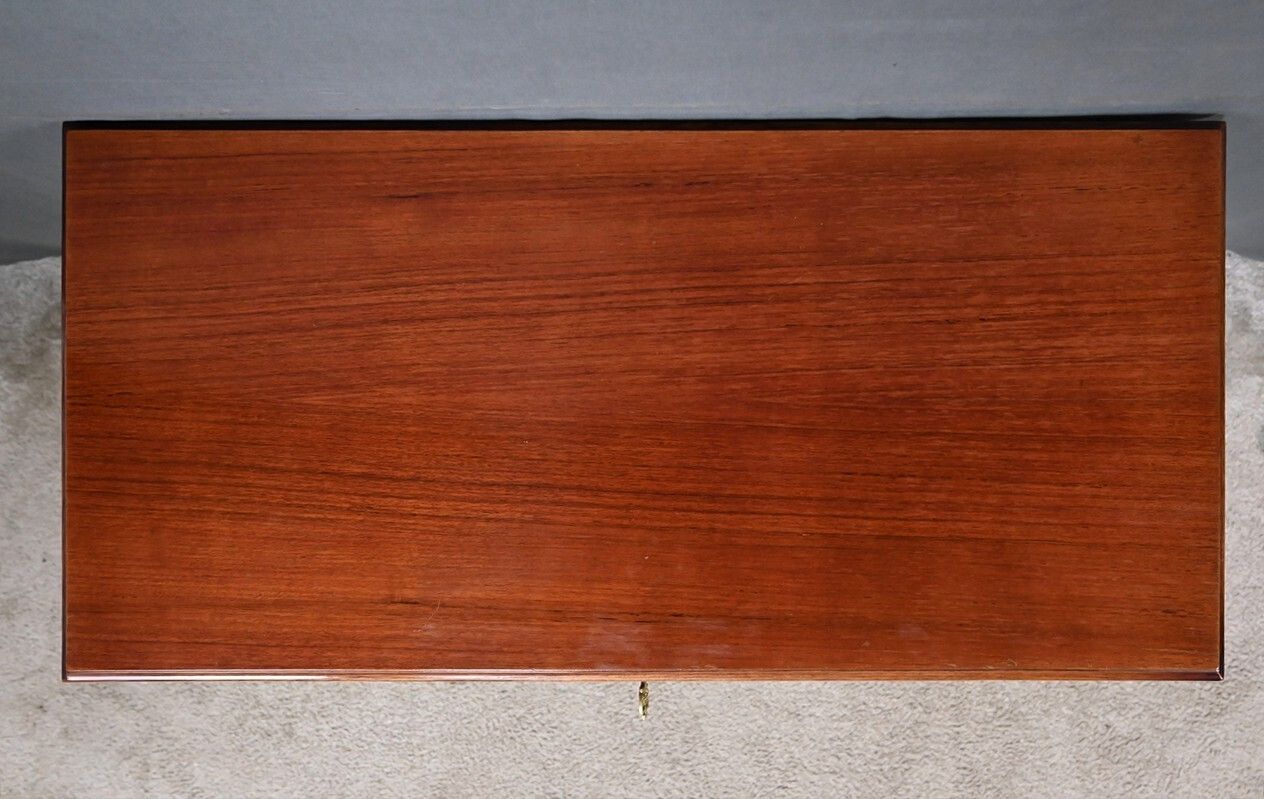 Mahogany Veneer Console Table, Empire Style – First Half Of The 20th Century photo vinterior