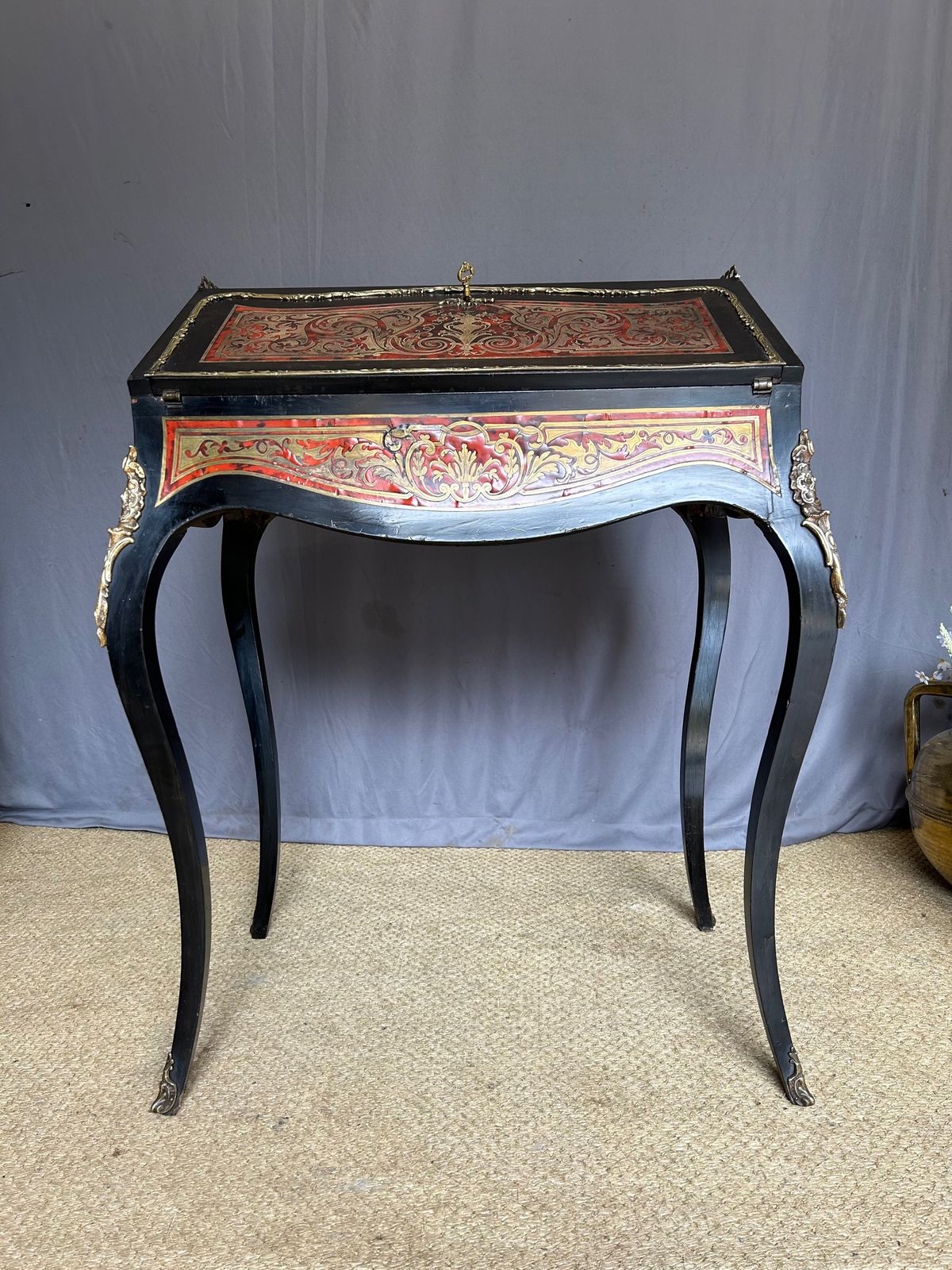 Antique Ladies French Boulle Writing Desk Bureau photo furniture
