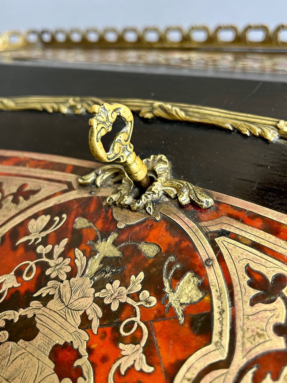 photo furniture Antique Ladies French Boulle Writing Desk Bureau