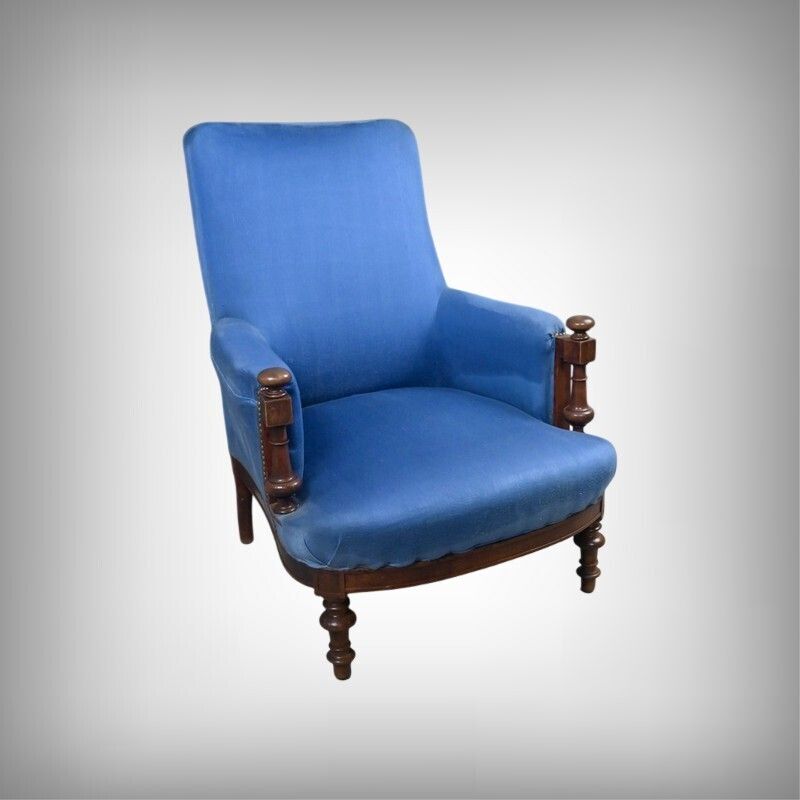 Walnut Bergère Armchair – Early 20th Century