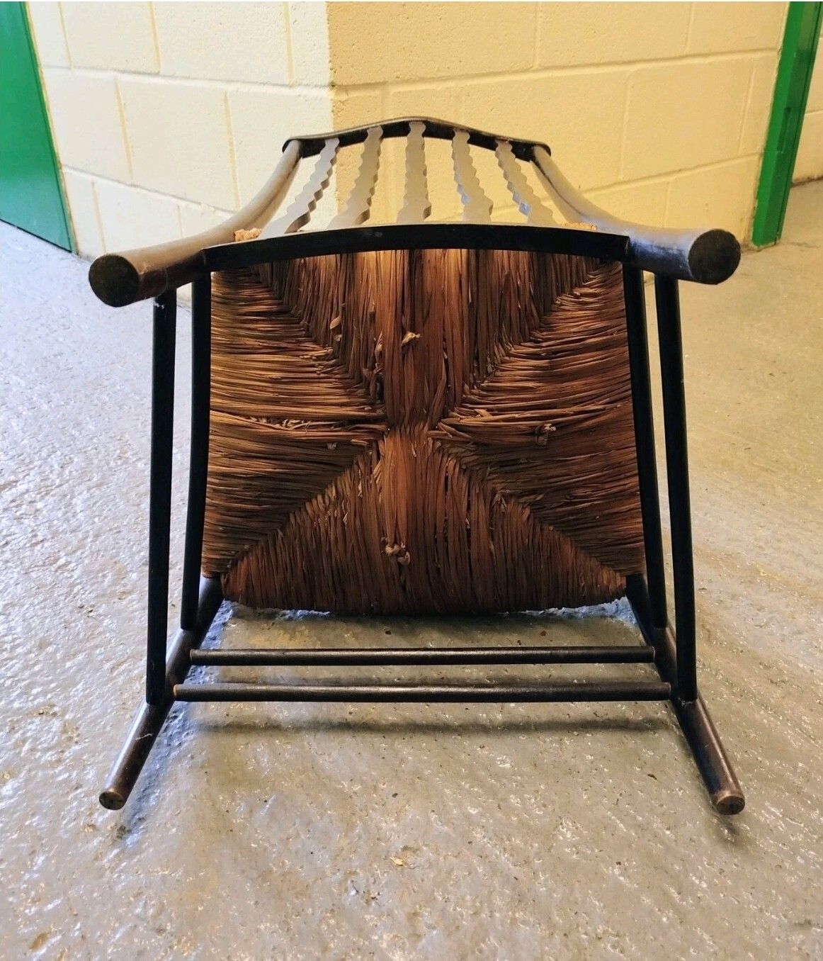 Liberty & Co Arts & Crafts Rush Seat Armchair With Wavy Splats C.1900 photo vintage
