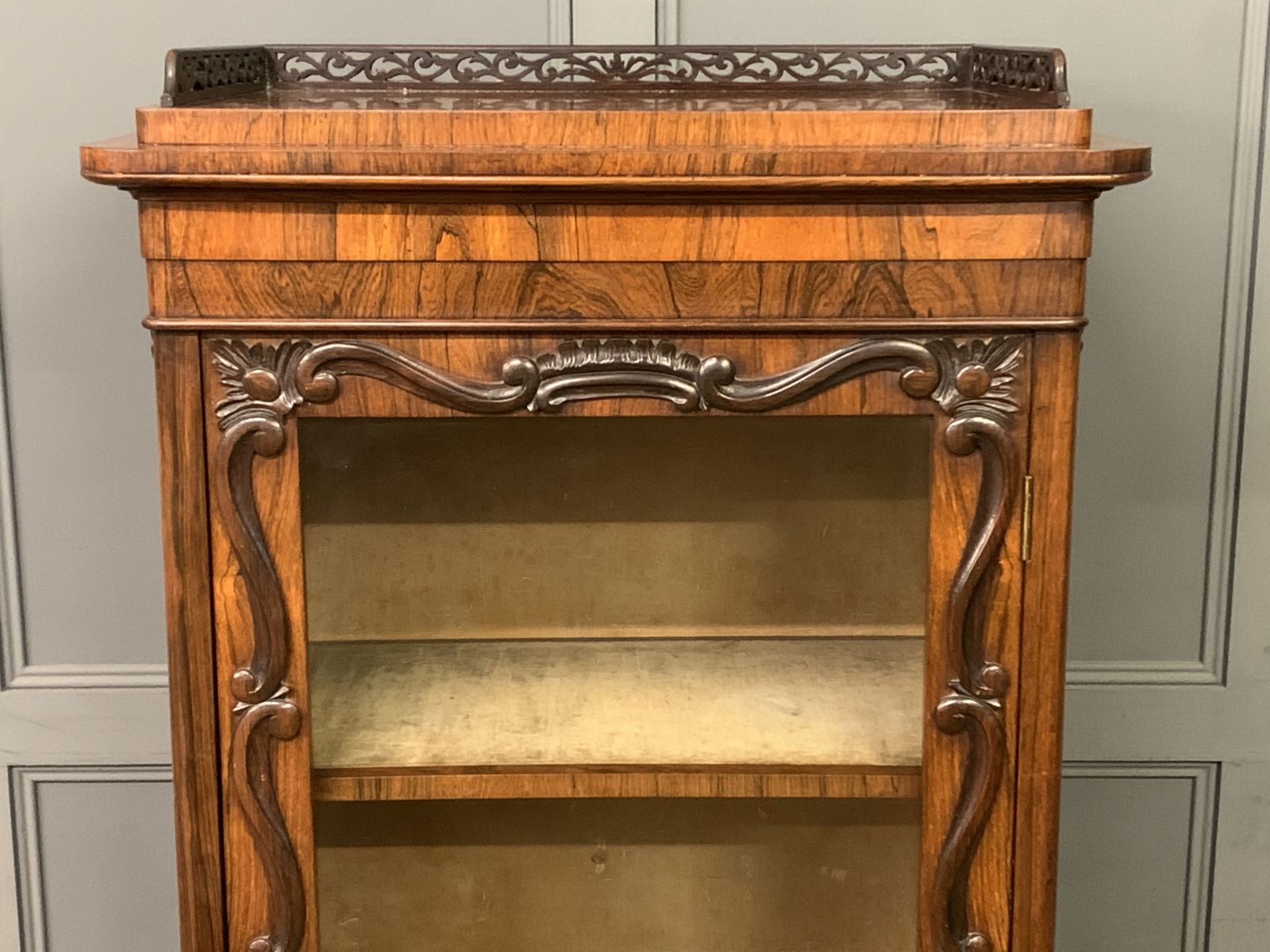 Victorian Rosewood Bookcase Cabinet By James Winter photo for sale