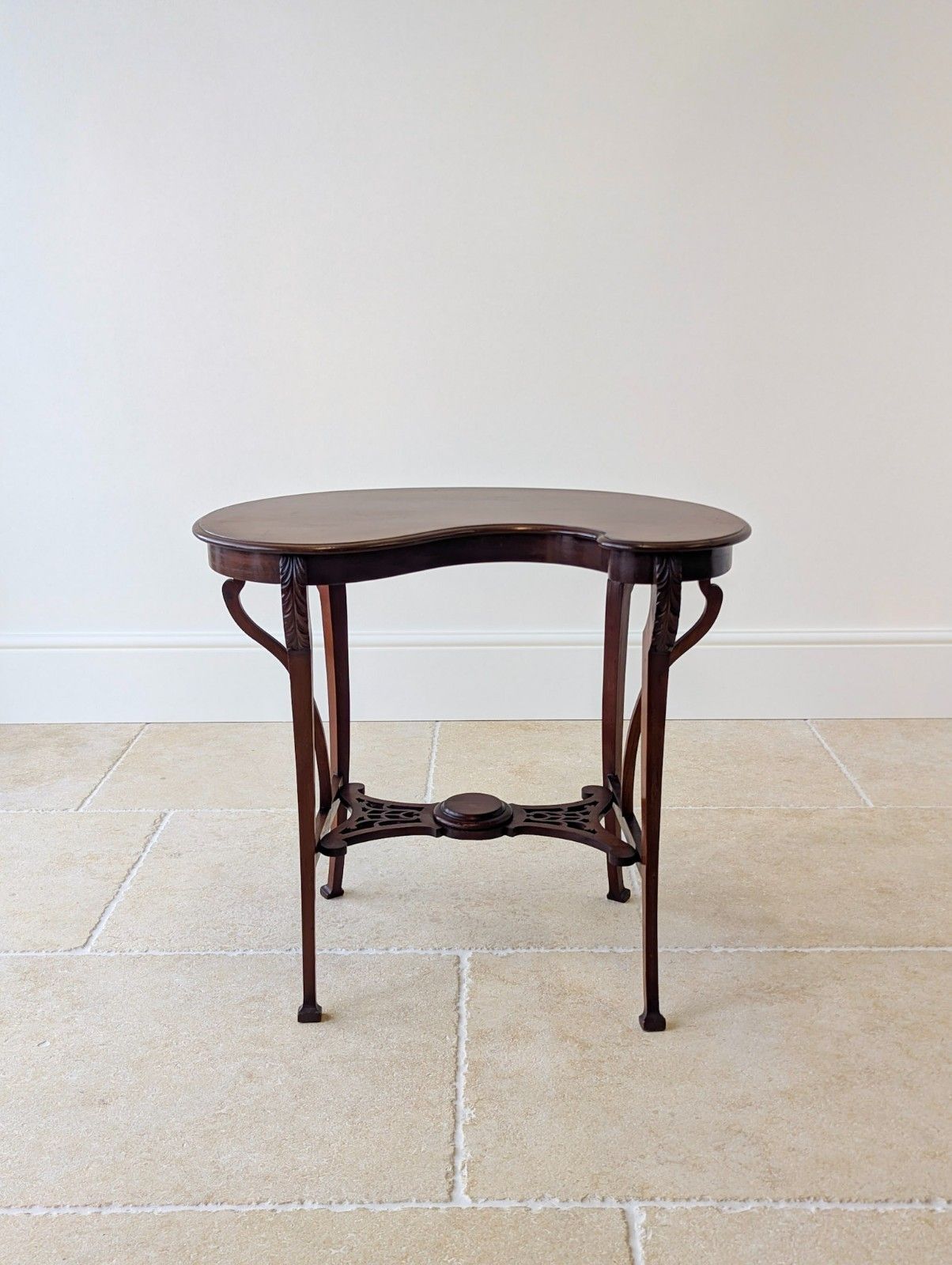 Antique Edwardian Art Nouveau Mahogany Side Table C.1900 photo furniture