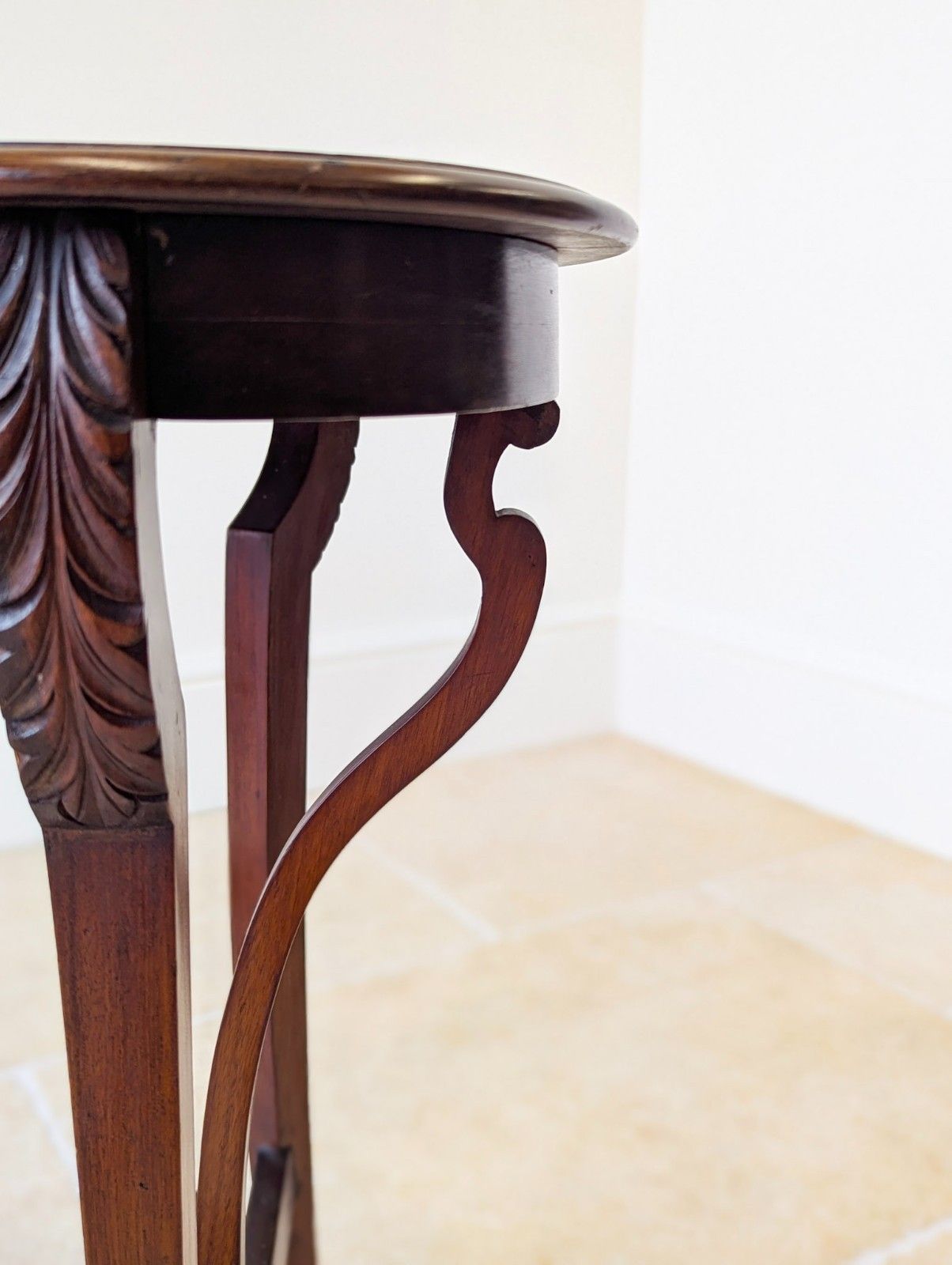 395.0 Antique Edwardian Art Nouveau Mahogany Side Table C.1900 photo