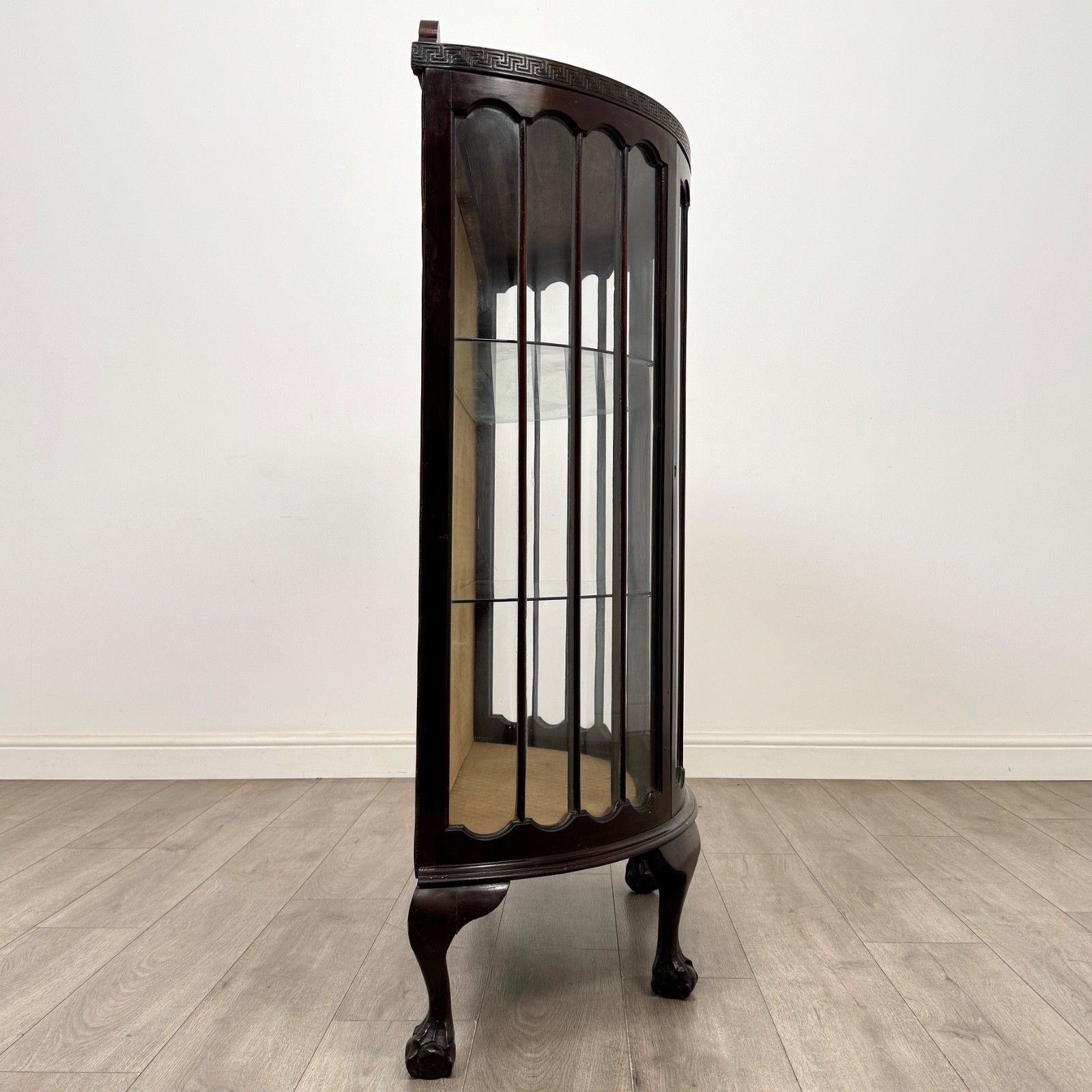 Antique 20th Century Edwardian Demi Lune Display Cabinet ( Af 5771 ) photo vinterior