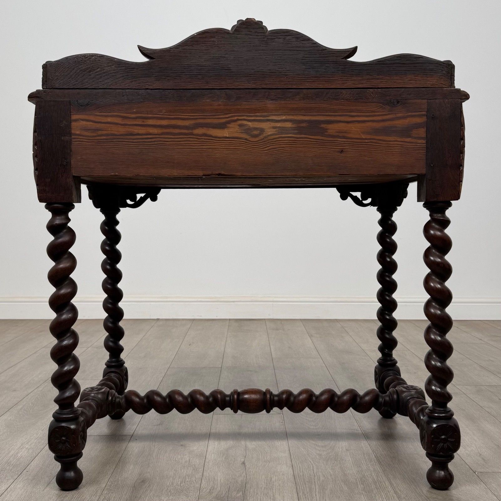Antique 19th Century Victorian Carved Oak Writing Table ( Af 5800 ) photo 685.0