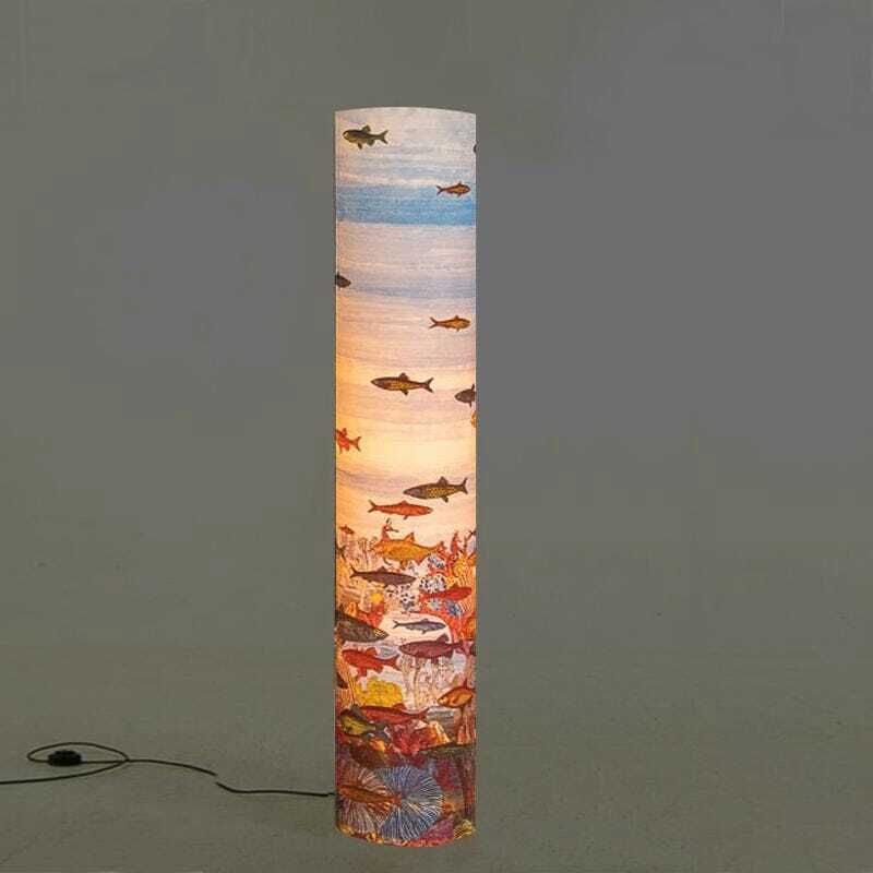 1990s Rare "Aquarium" Floor Lamp By Piero Fornasetti For Antonangeli photo Lighting