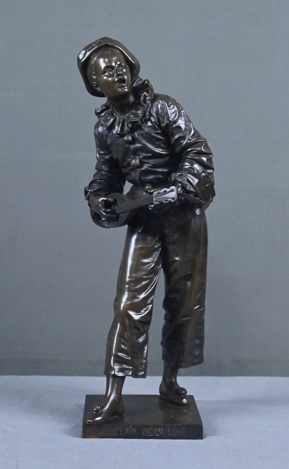 Important Bronze Sculpture "By The Light Of The Moon" Signed Bouret – Late 19th Century photo vintage