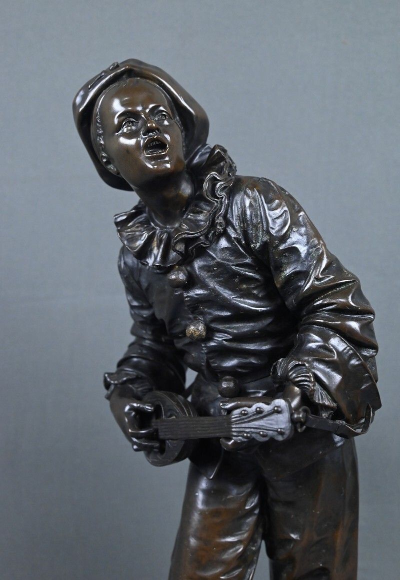 photo furniture Important Bronze Sculpture "By The Light Of The Moon" Signed Bouret – Late 19th Century