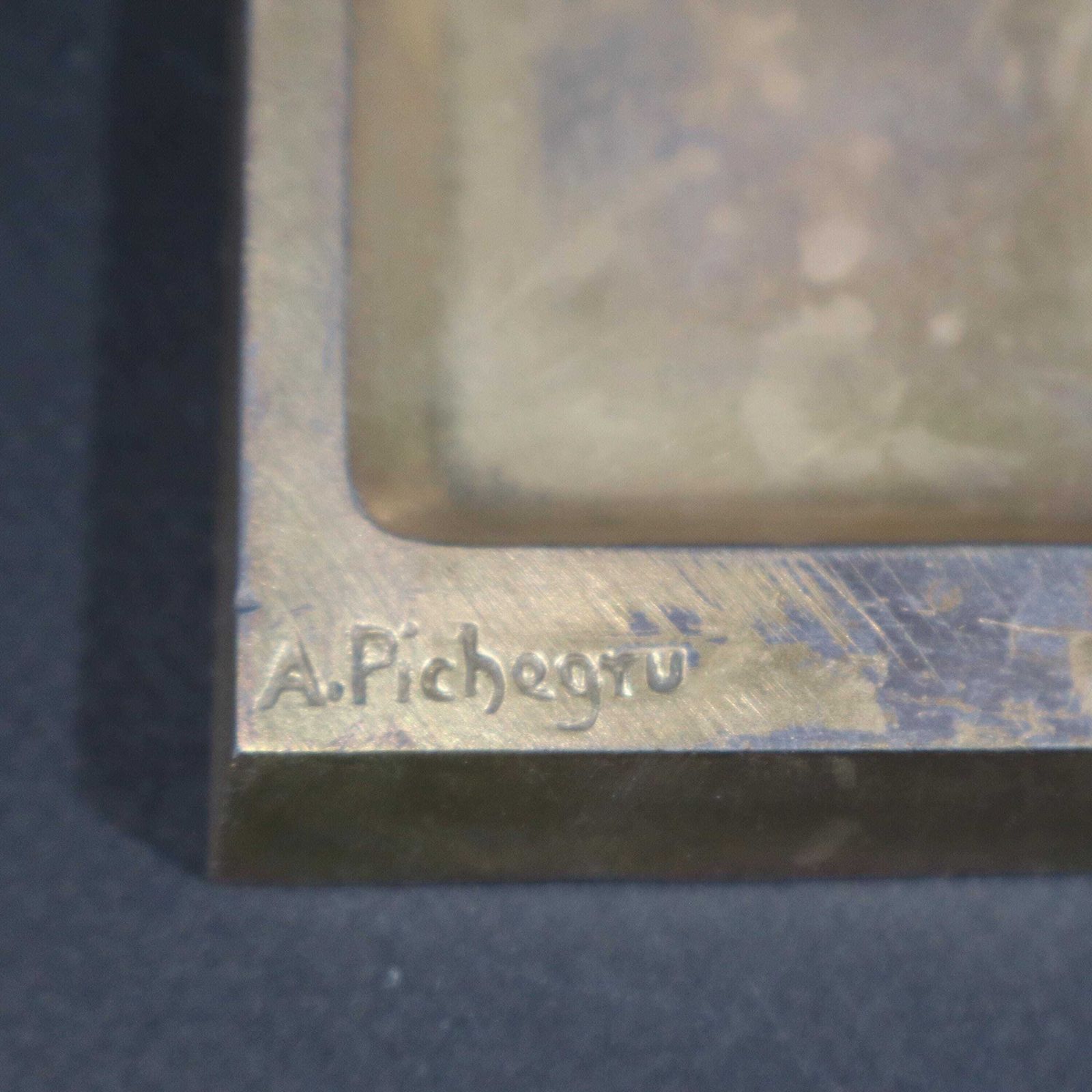 389.0 Franse bronzen asbak met cobrascultuur van A. Pichegru, jaren 1930 photo