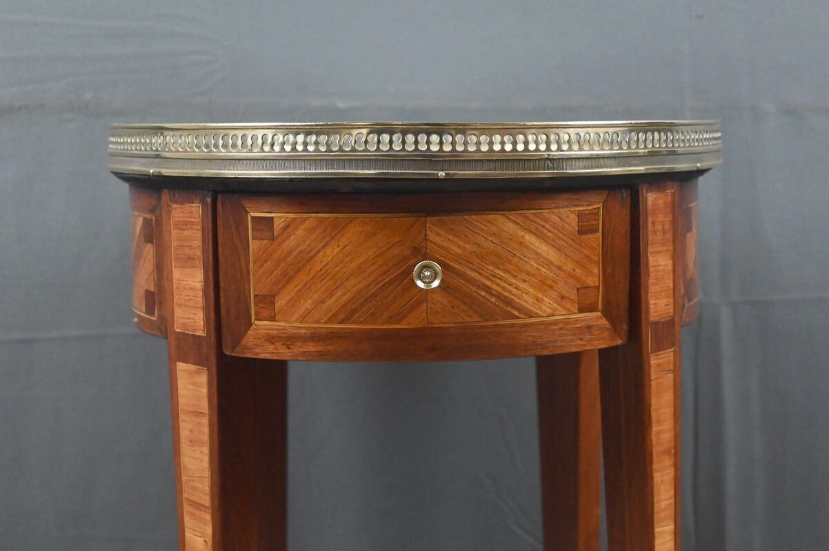Small Marquetry Side Table, Louis XVI Style – Early 20th Century photo buy