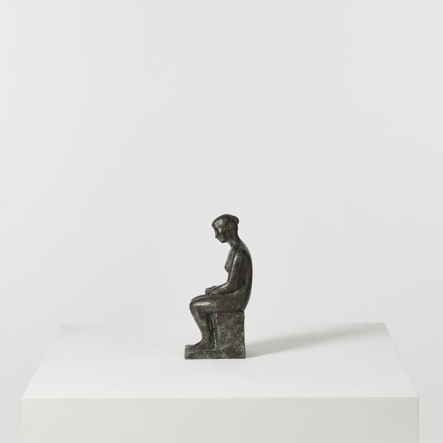 Charles Despiau (Attr.) Bronze Of Seated Lady France, Early 20th Century photo furniture
