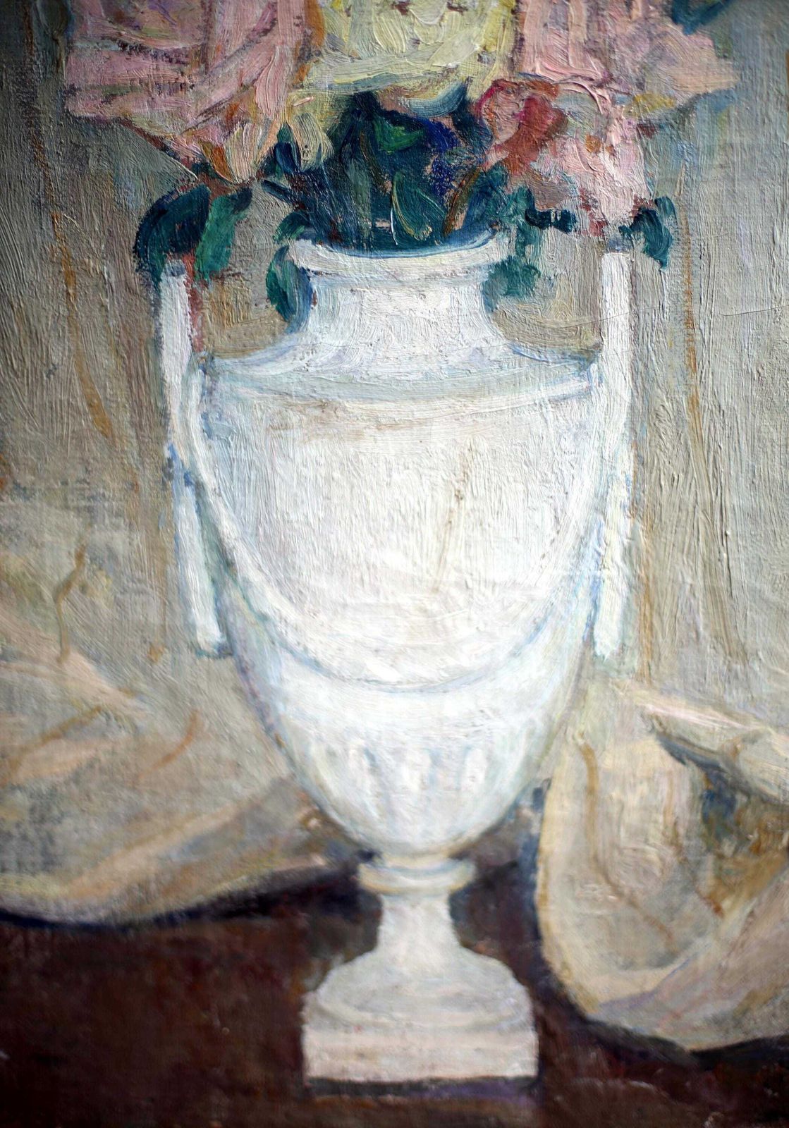 photo furniture French Floral Oil Painting Antique Canvas Art Flowers Large Still Life Claude Rene Martin