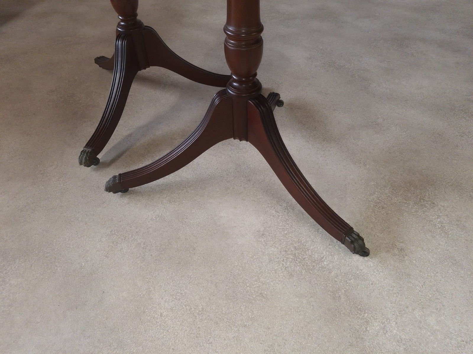 photo furniture Regency Style Mahogany Twin Pedestal Dining Table Oval Vintage Reproduction