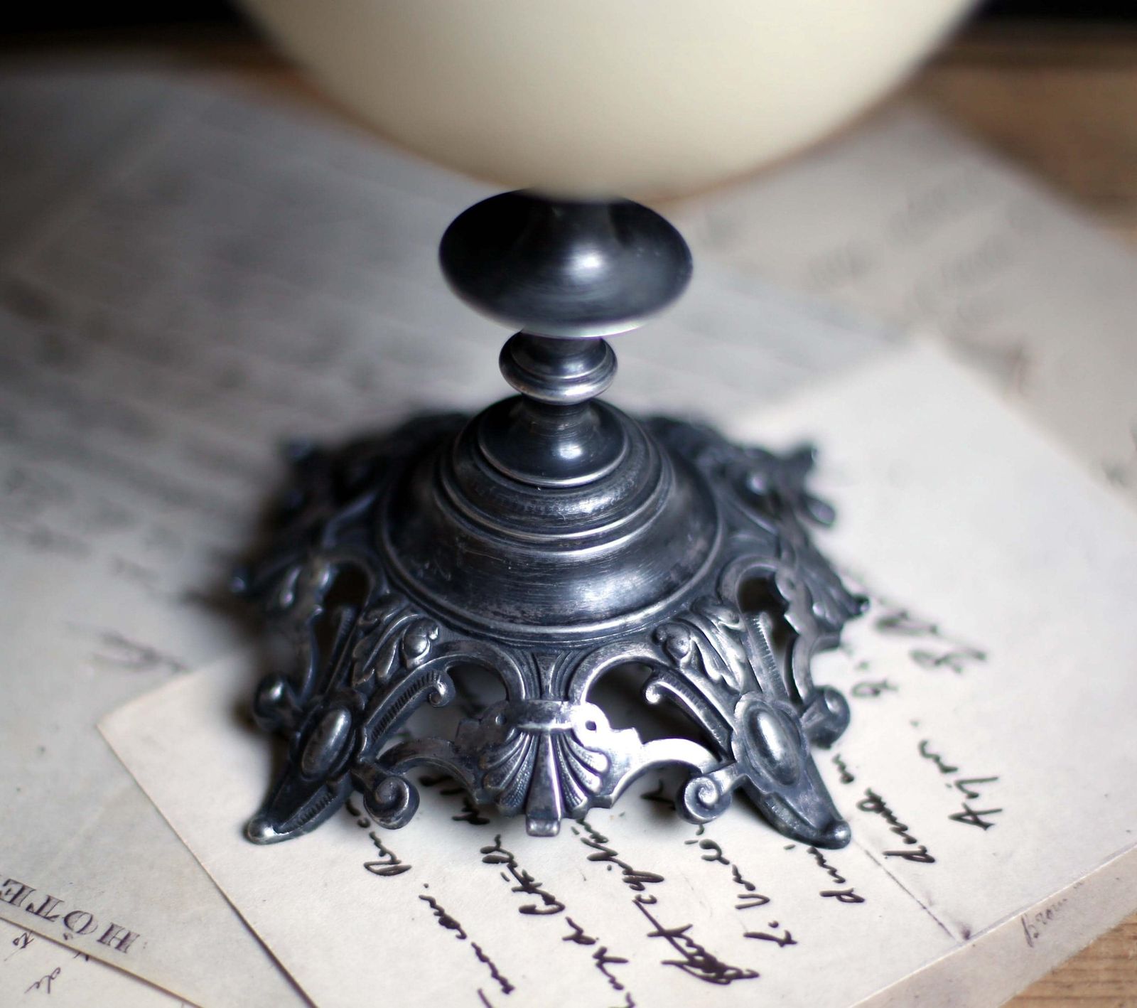 Antique Ostrich Egg And Pewter Display Stand Specimen For Cabinet Of Curiosities Rococo Style photo for sale