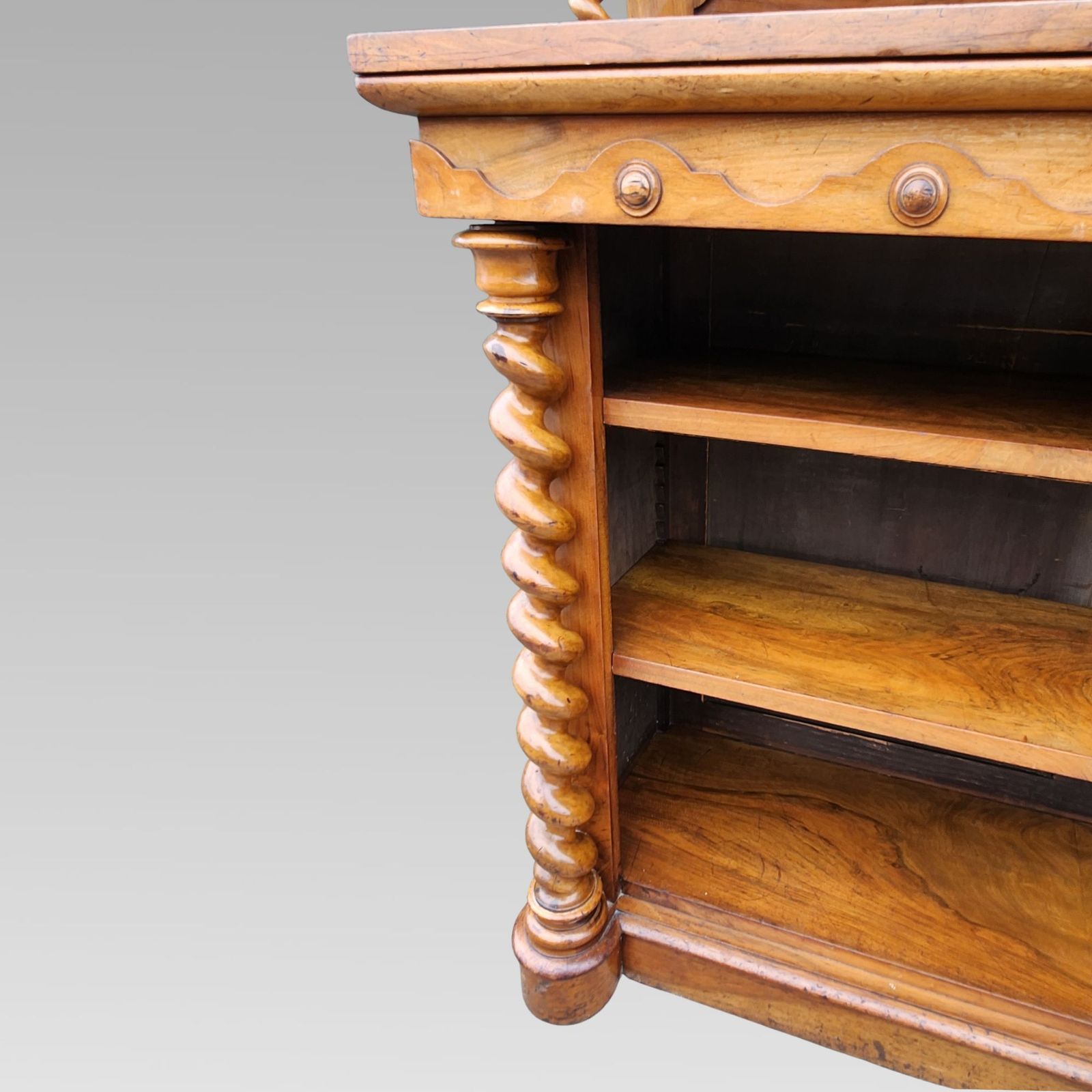 Rare Fabulous Victorian Walnut Buffet Sideboard Dresser Bookcase C1880 photo vinterior