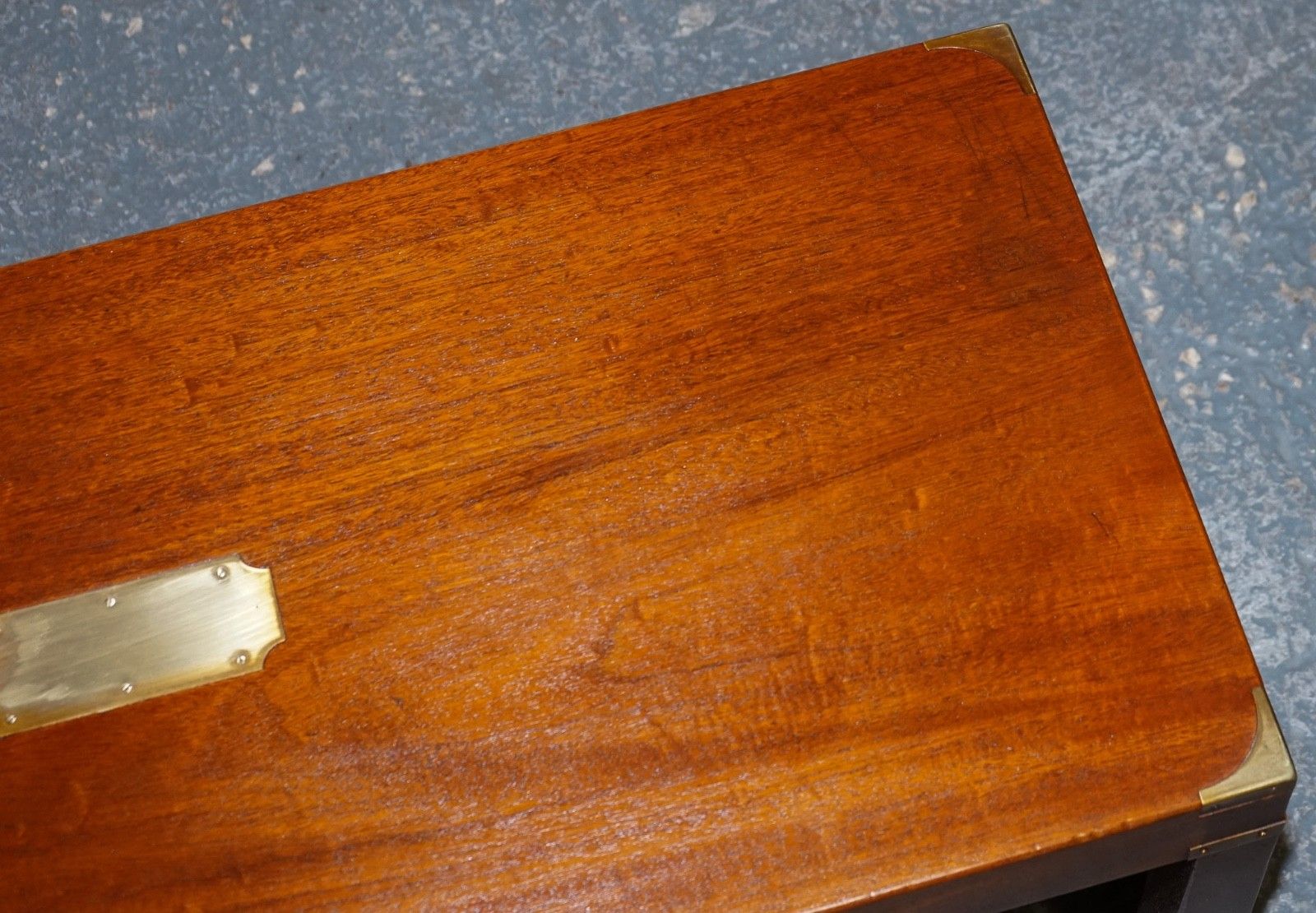 Restored Vintage Harrods London Reh Kennedy Military Campaign Coffee Table photo vintage