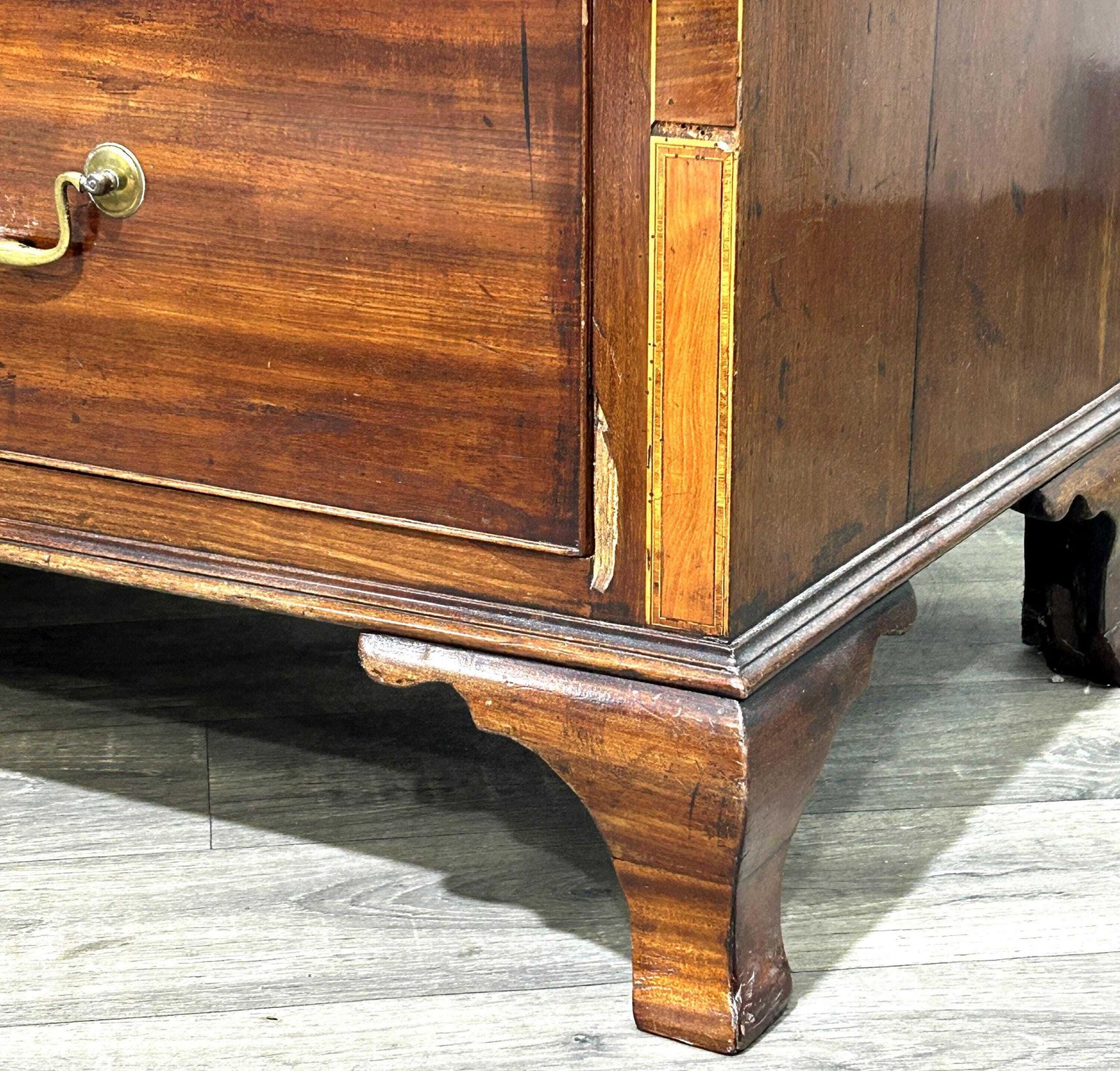 895.0 Huge Antique Georgian Mahogany Chest Of Drawers C1800. photo