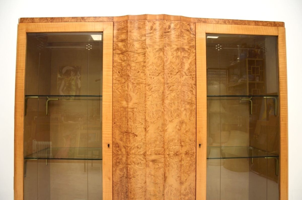 Art Deco Burr Walnut And Sycamore Bookcase / Cabinet By Epstein. photo 2275.0