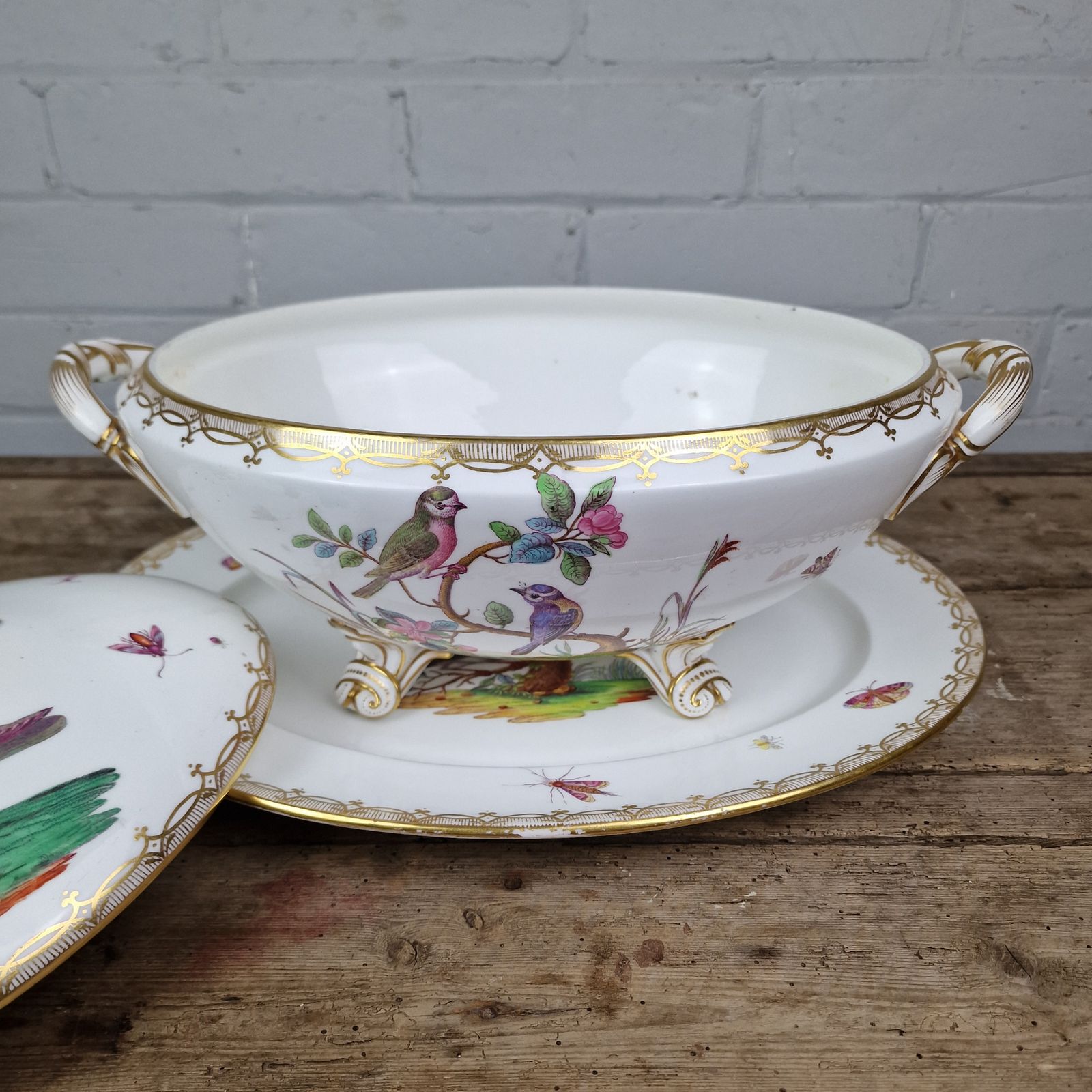 Antique Porcelain Soup Tureen By Coalport Or Coalbrookdale   English Circa 1830 photo for sale