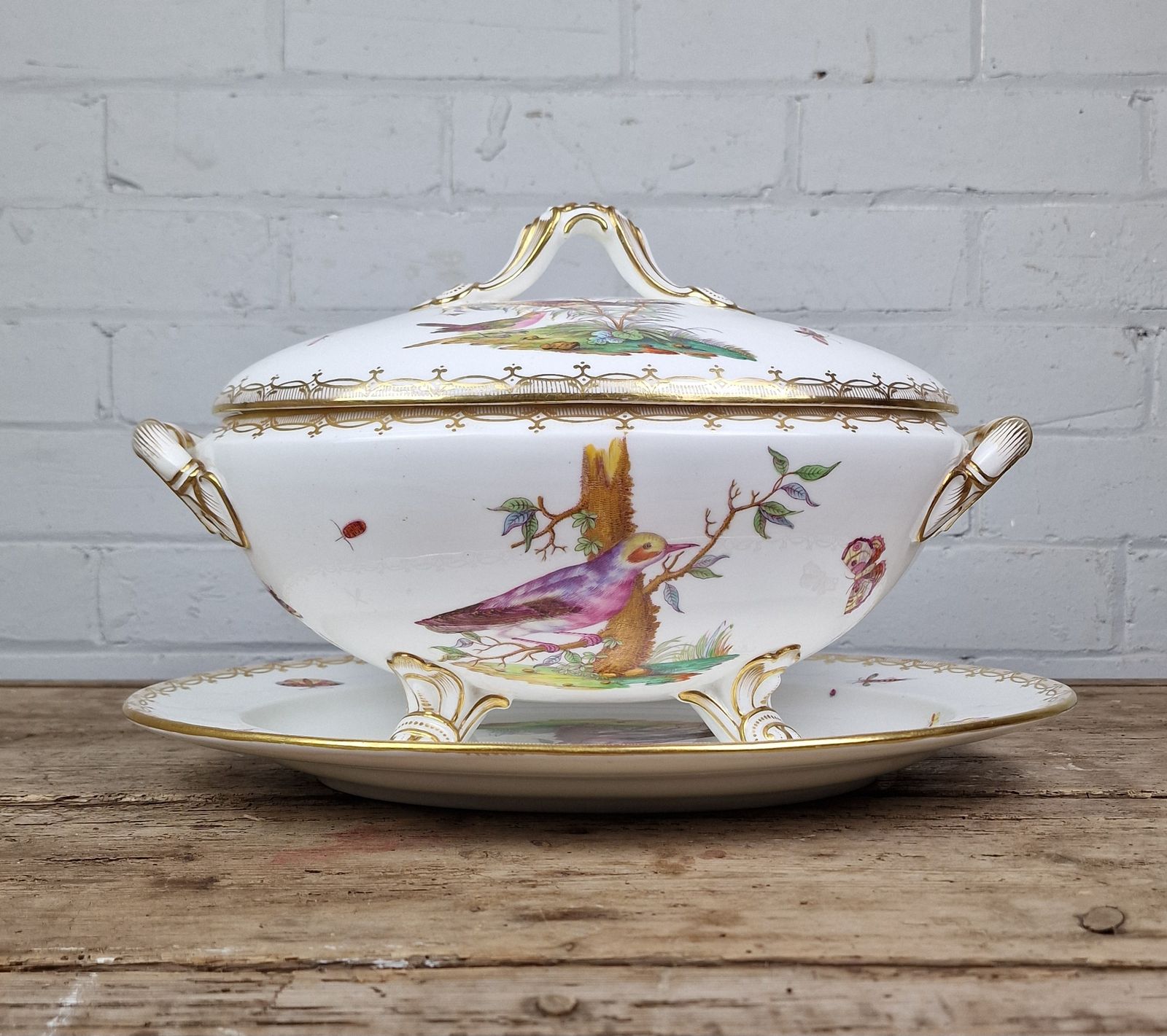 Antique Porcelain Soup Tureen By Coalport Or Coalbrookdale   English Circa 1830 photo buy