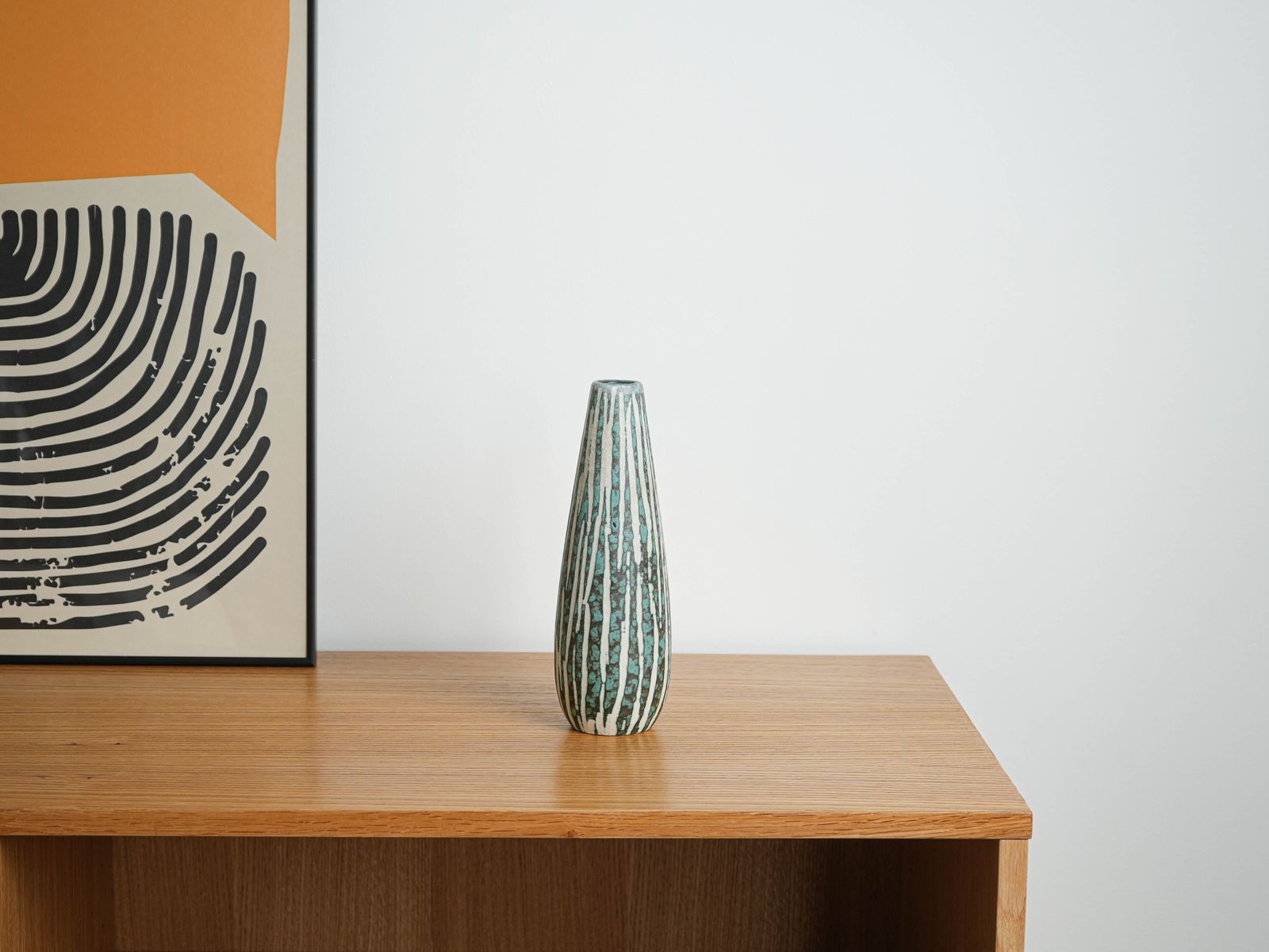 photo furniture Vase en céramique, design allemand, années 1960, fabriqué par Scheurich