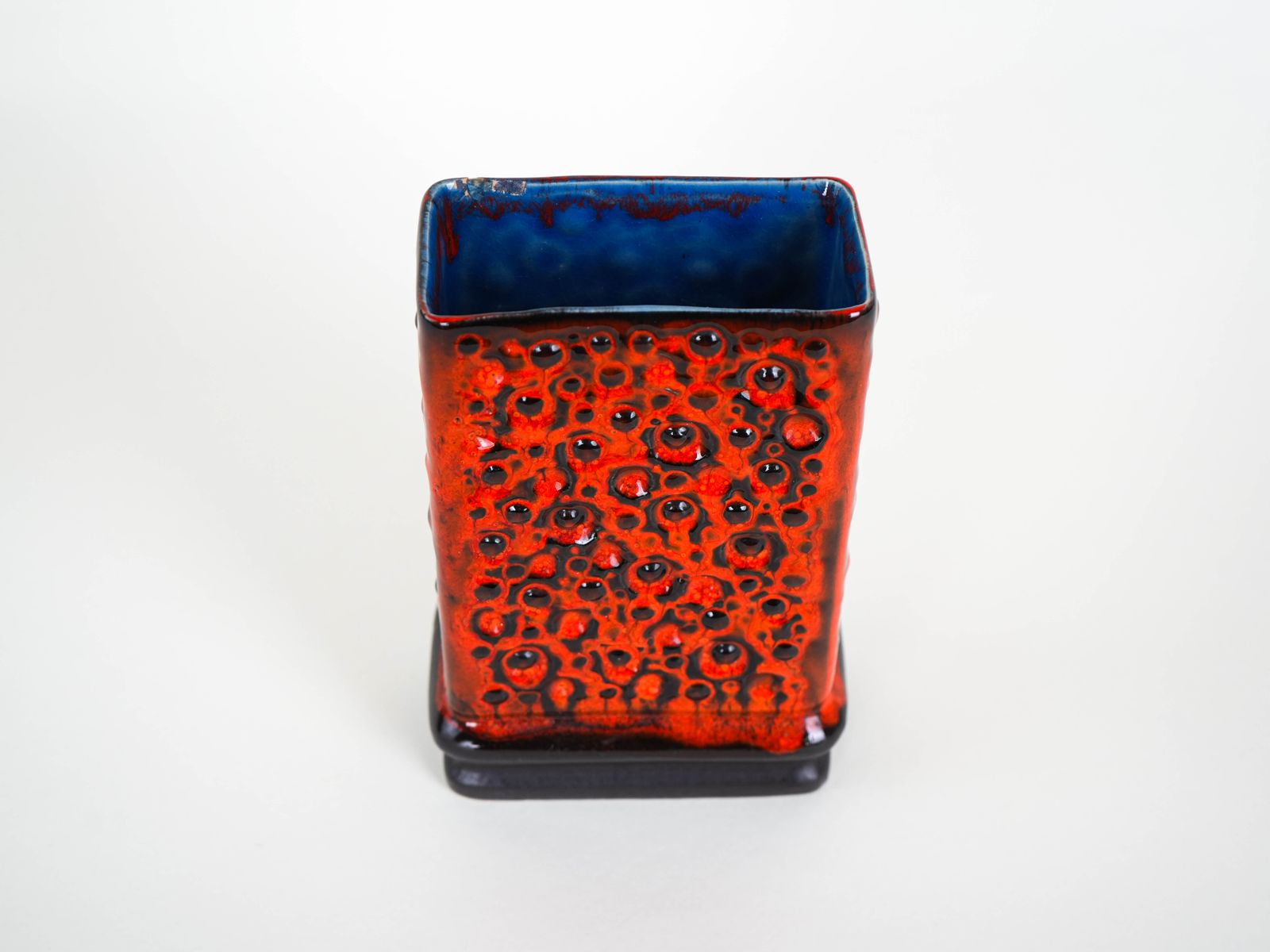 Keramische vaas, Fat Lava, Duits design, jaren 1960, Made In West Germany photo Woonaccessoires