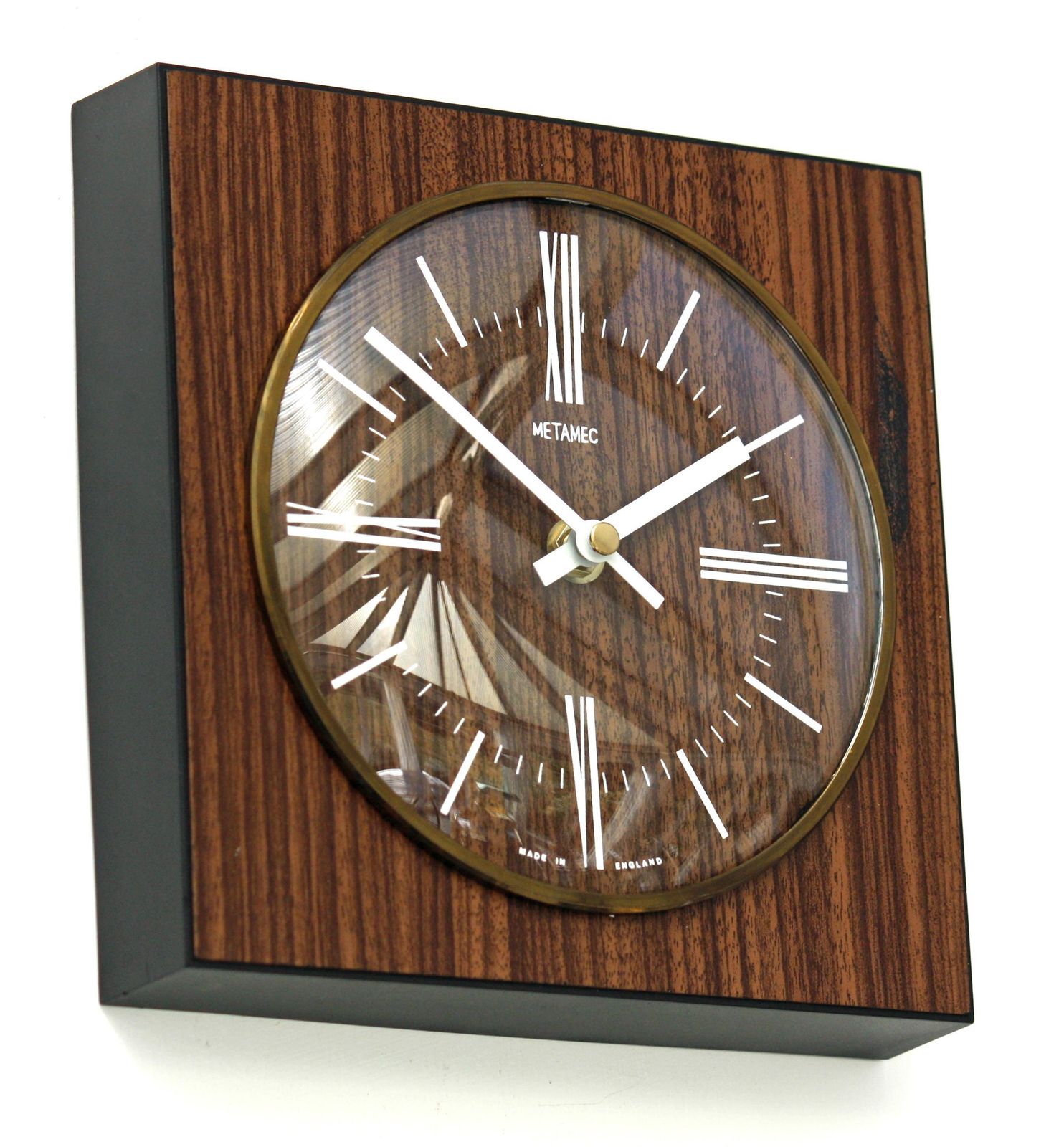 Metamec Wall Clock   Vintage 19cm Retro Wooden Mid Century Style Clock Gift Off The Wall Clocks