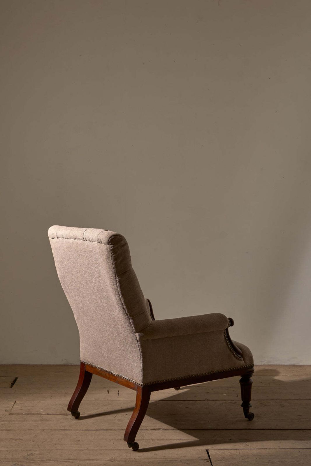 William IV English Country House Armchair With Mahogany Show Wood Frame photo vinterior