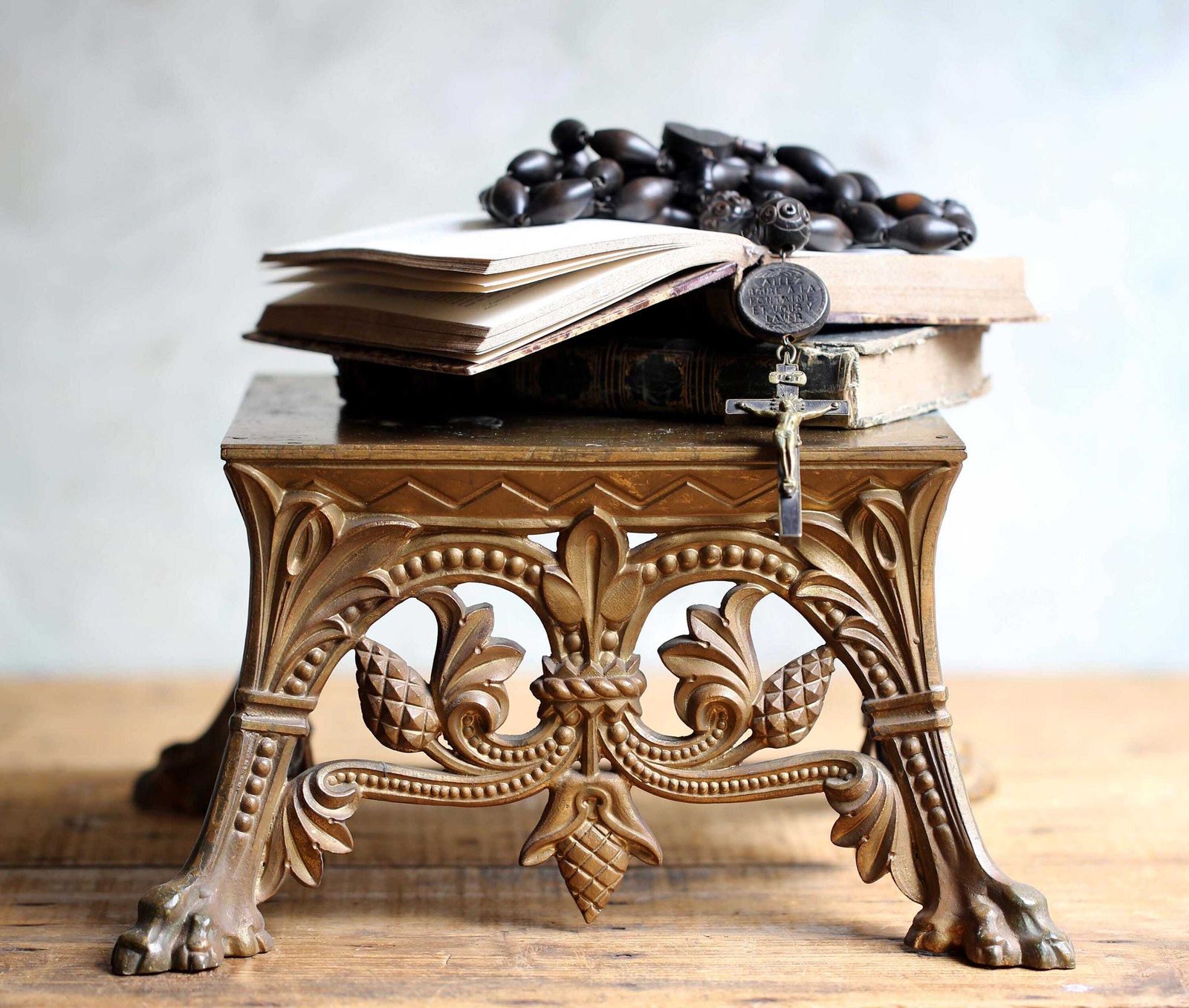 Church Altar Riser Host Table Religious Antique Display Stand 19th Century photo 494.0