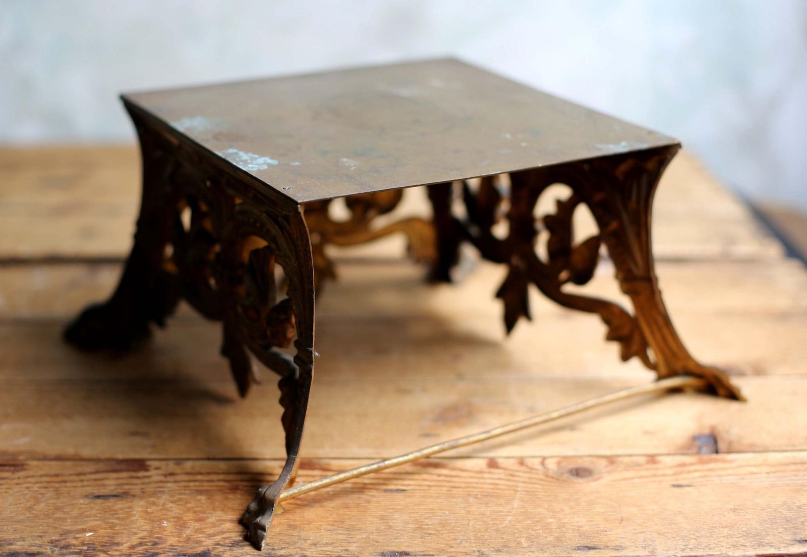Church Altar Riser Host Table Religious Antique Display Stand 19th Century photo vintage