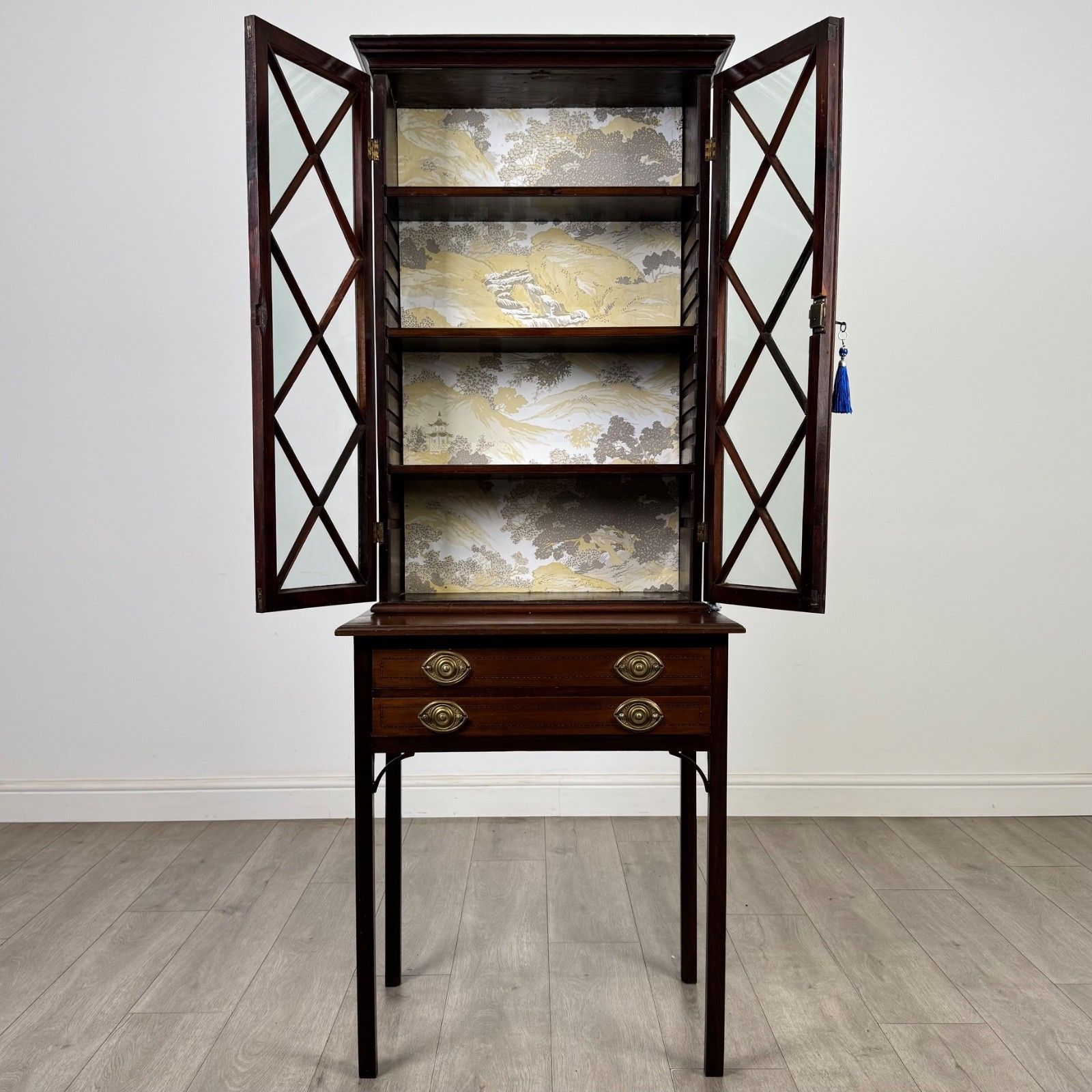 Antique 18th Century Georgian Display Cabinet In Mahogany ( Af 5809 ) photo furniture