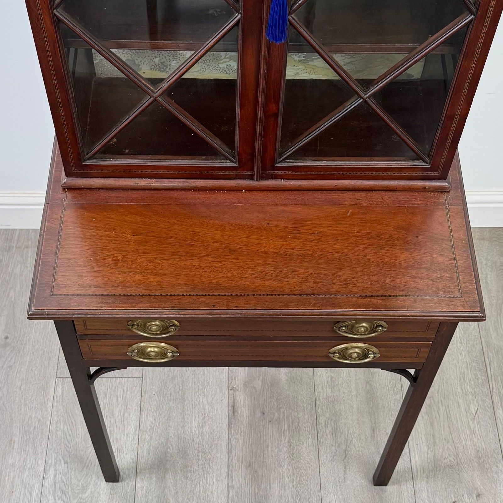 photo for sale Antique 18th Century Georgian Display Cabinet In Mahogany ( Af 5809 )