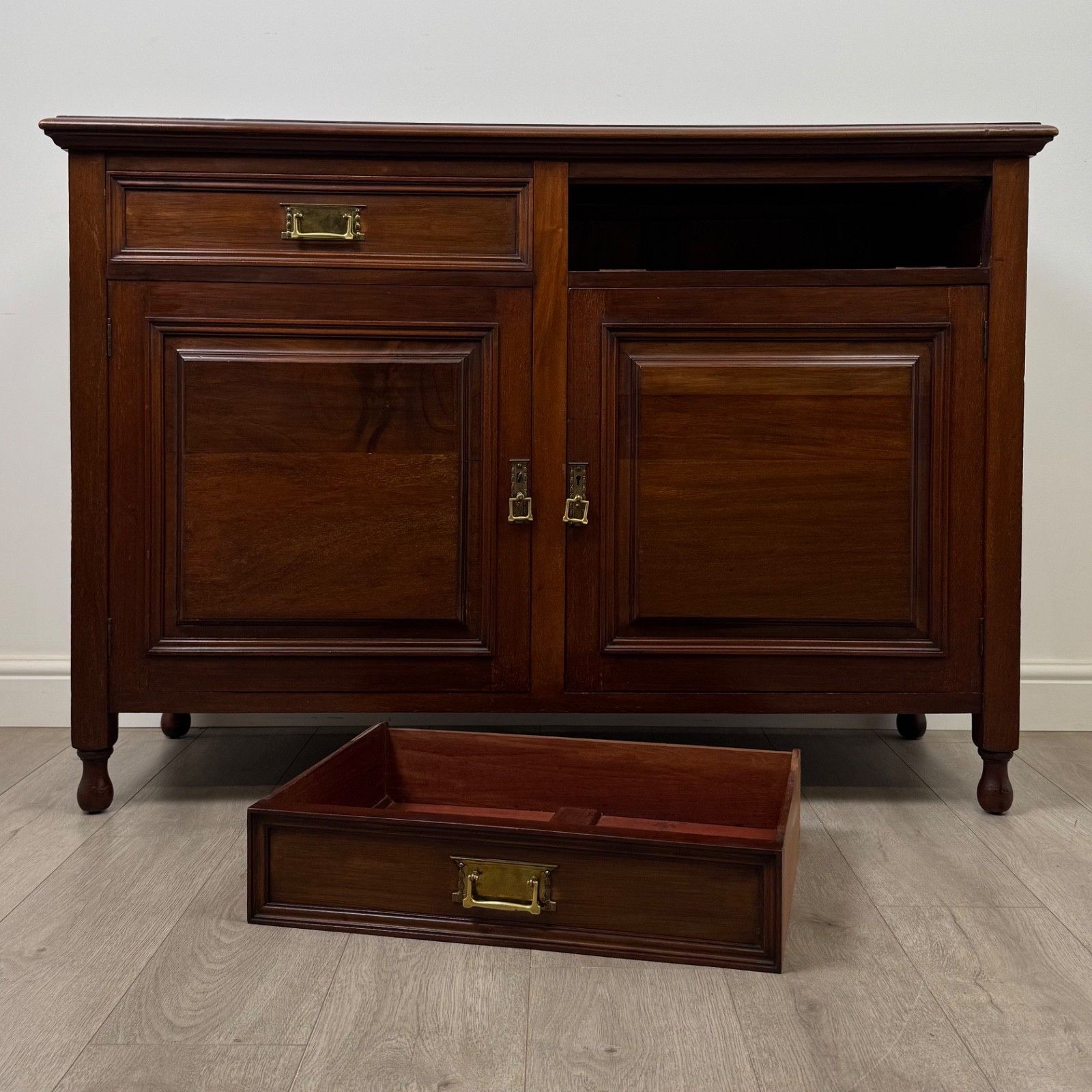 Furniture Antique 20th Century Edwardian Sideboard In Mahogany ( Af 5796 ) photo
