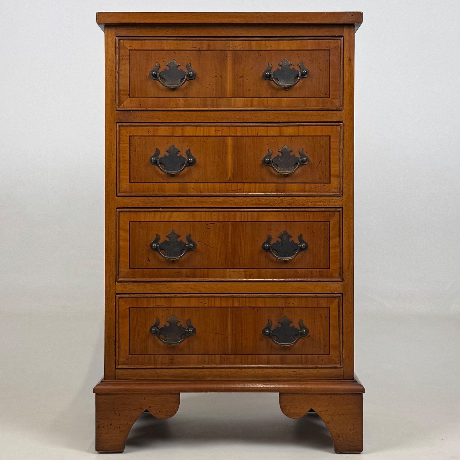 Antique 20th Century Small Chest Of Drawers In Yew Wood ( Af 5712 )