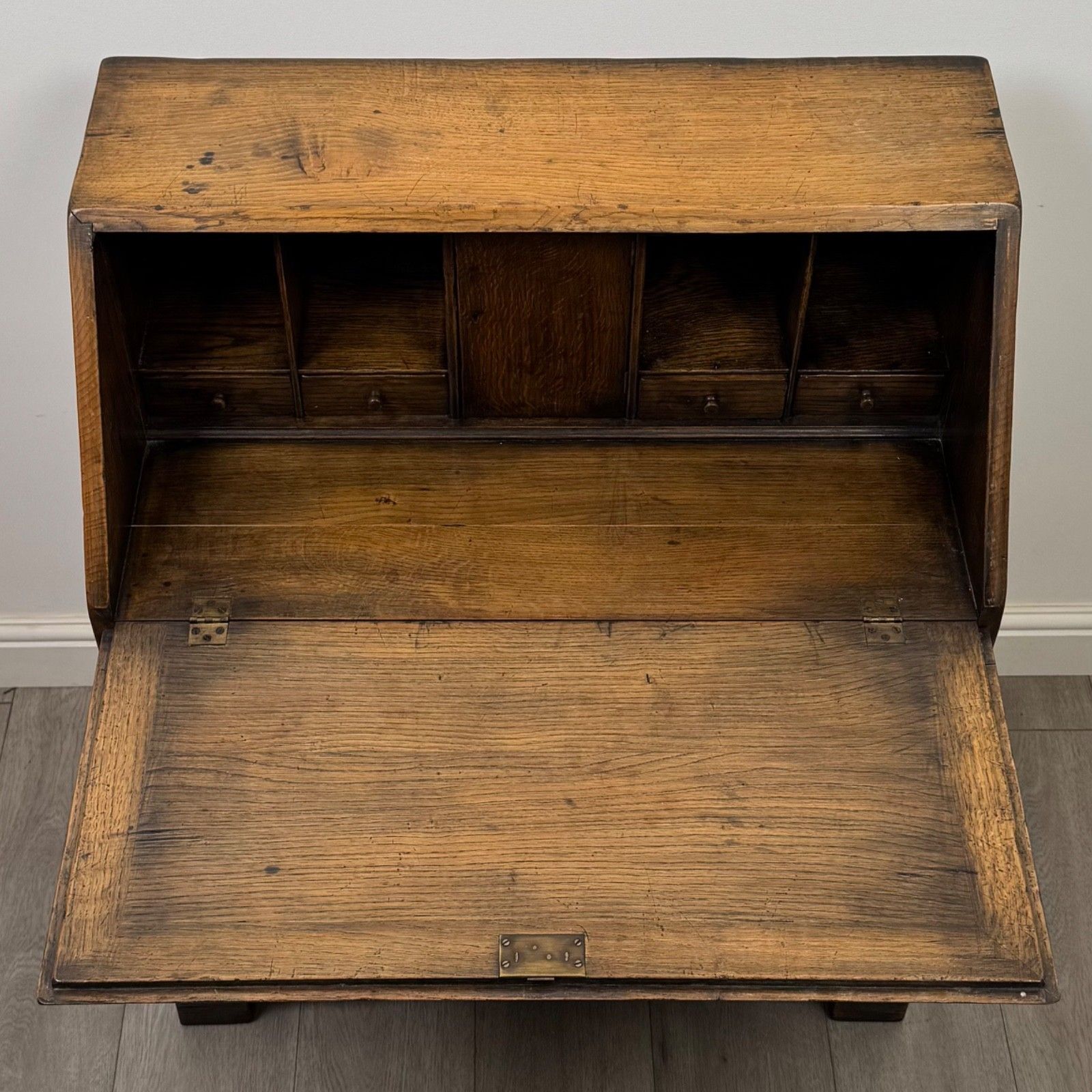 Furniture Antique 20th Century Jacobean Style Bureau In Oak ( Af 5779 ) photo