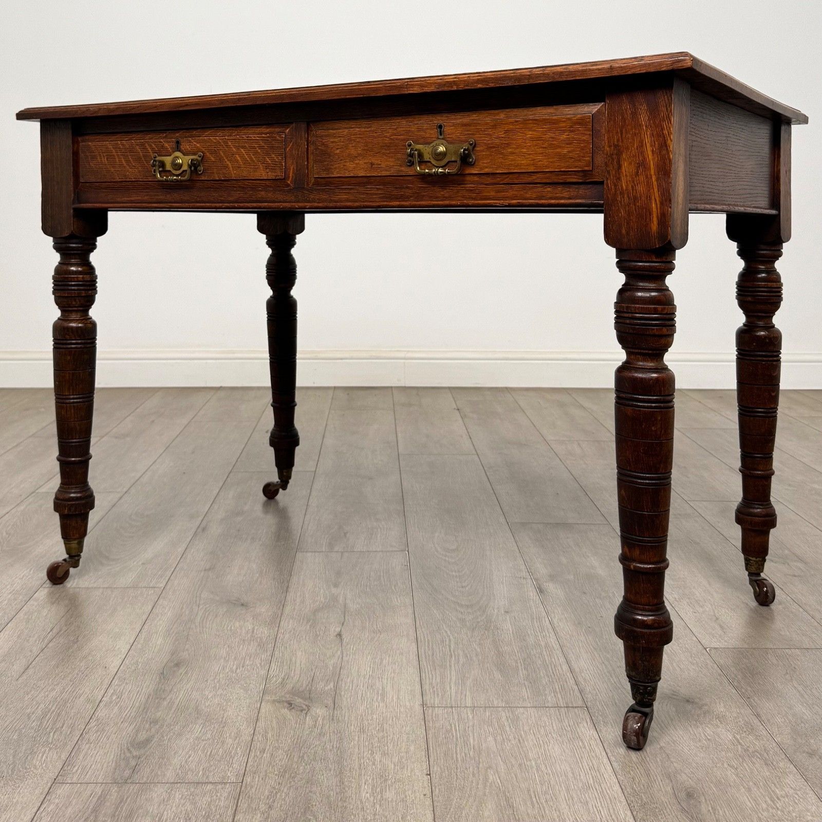 Antique 20th Century Edwardian Writing Table In Oak ( Af 5805 ) photo furniture
