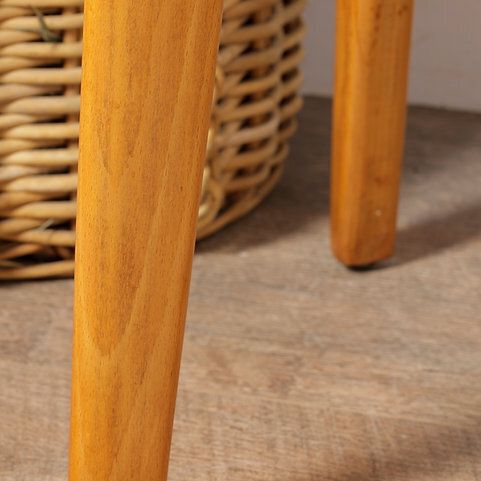photo vinterior Pair Of Mid Century Honey Oak Homeworthy Stools / Stands
