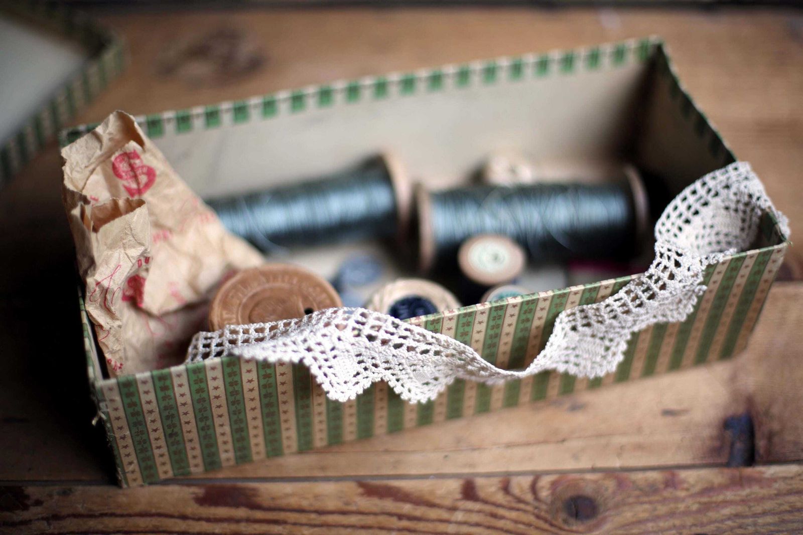 Antique Le Bon Marche Sewing Box French Shoe Box Advertising Maison Boucicaut photo Home Decor
