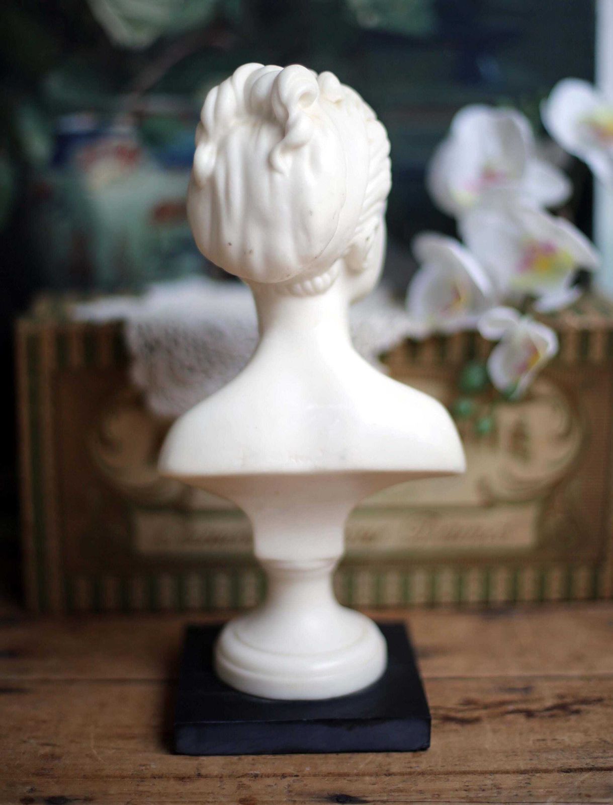 Antique French Wax Bust Of Louise Brongniart Statue Young Girl Figurine Neoclassical Style Embil D Apres Houdon photo vinterior