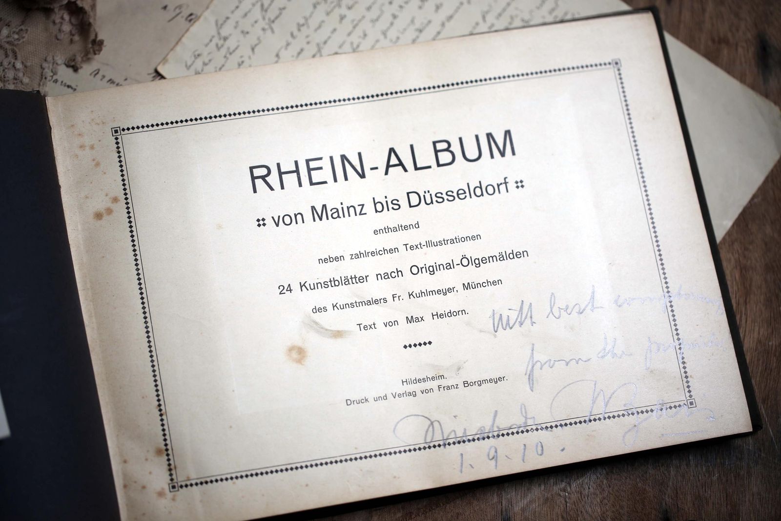 Antique Book Rhein Album German Souvenir photo for sale