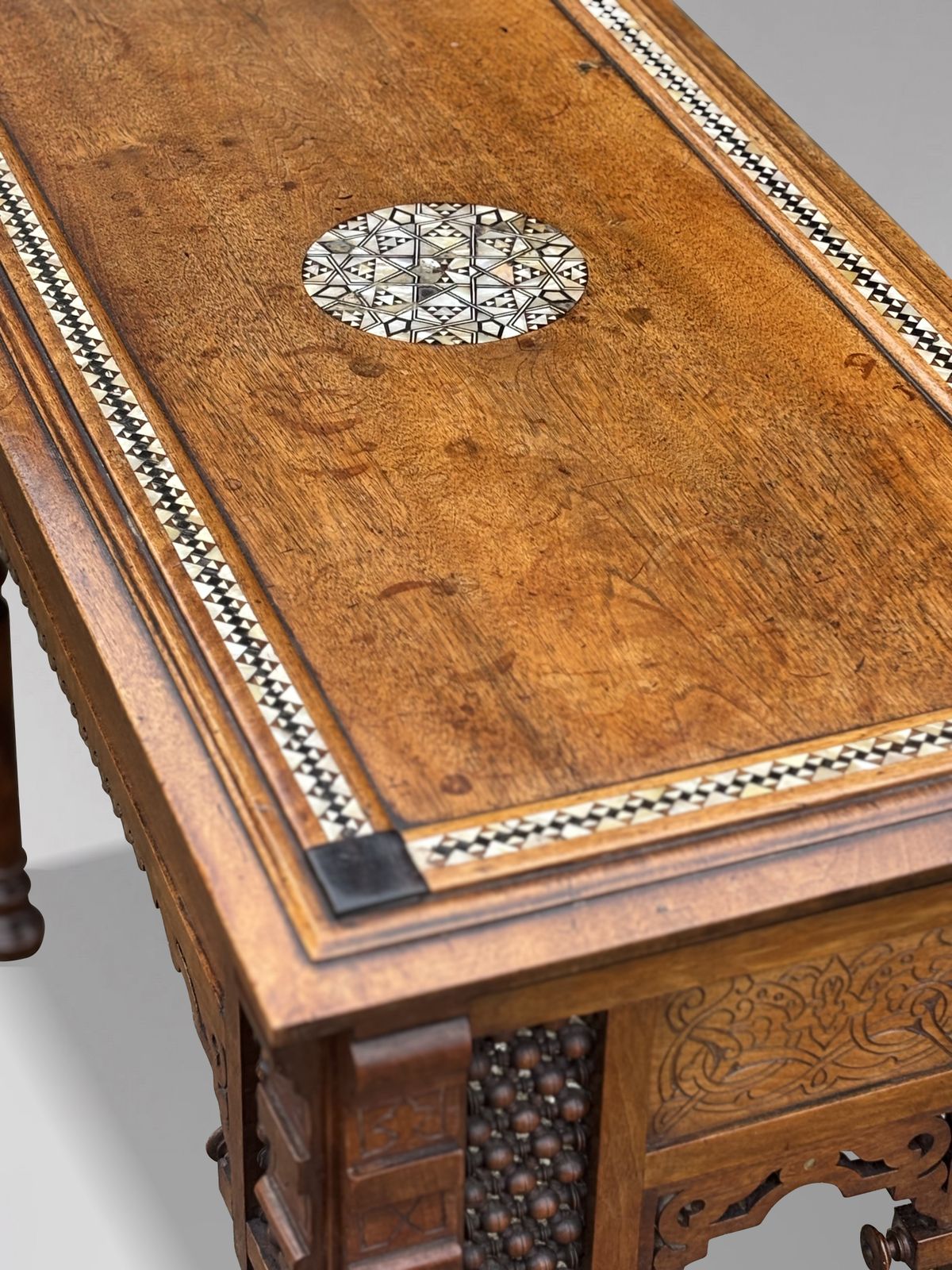 19th Century Aesthetic Movement Moorish Walnut & Inlay Table photo buy