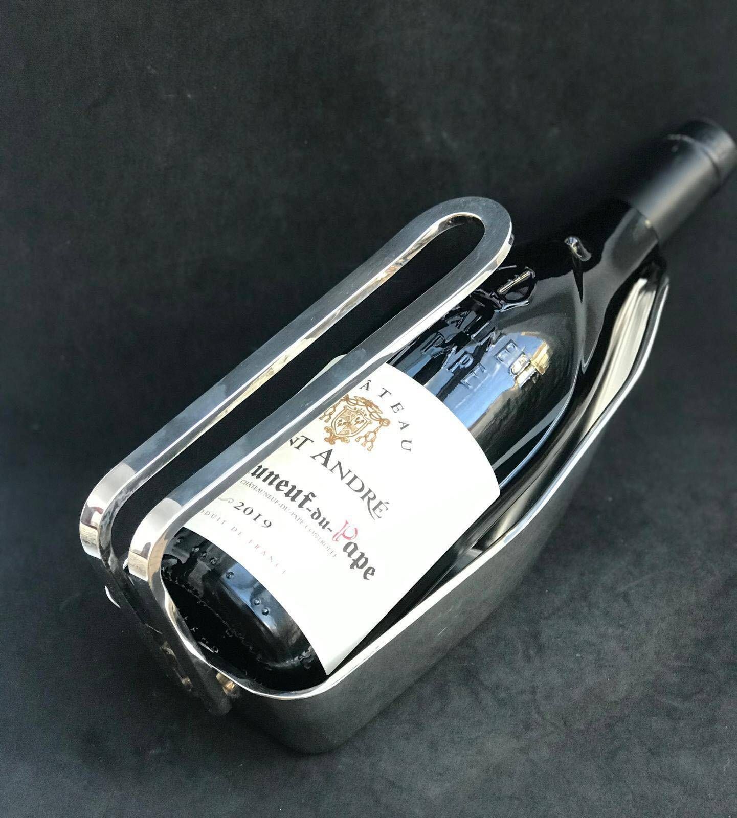 Wine Bottle Holder Cradle Bottle Stand Maestri Made In Italy Wine Cradle, Wine Holder Stand Bar Accessories Gift For Him Bar Tools Luxury photo furniture