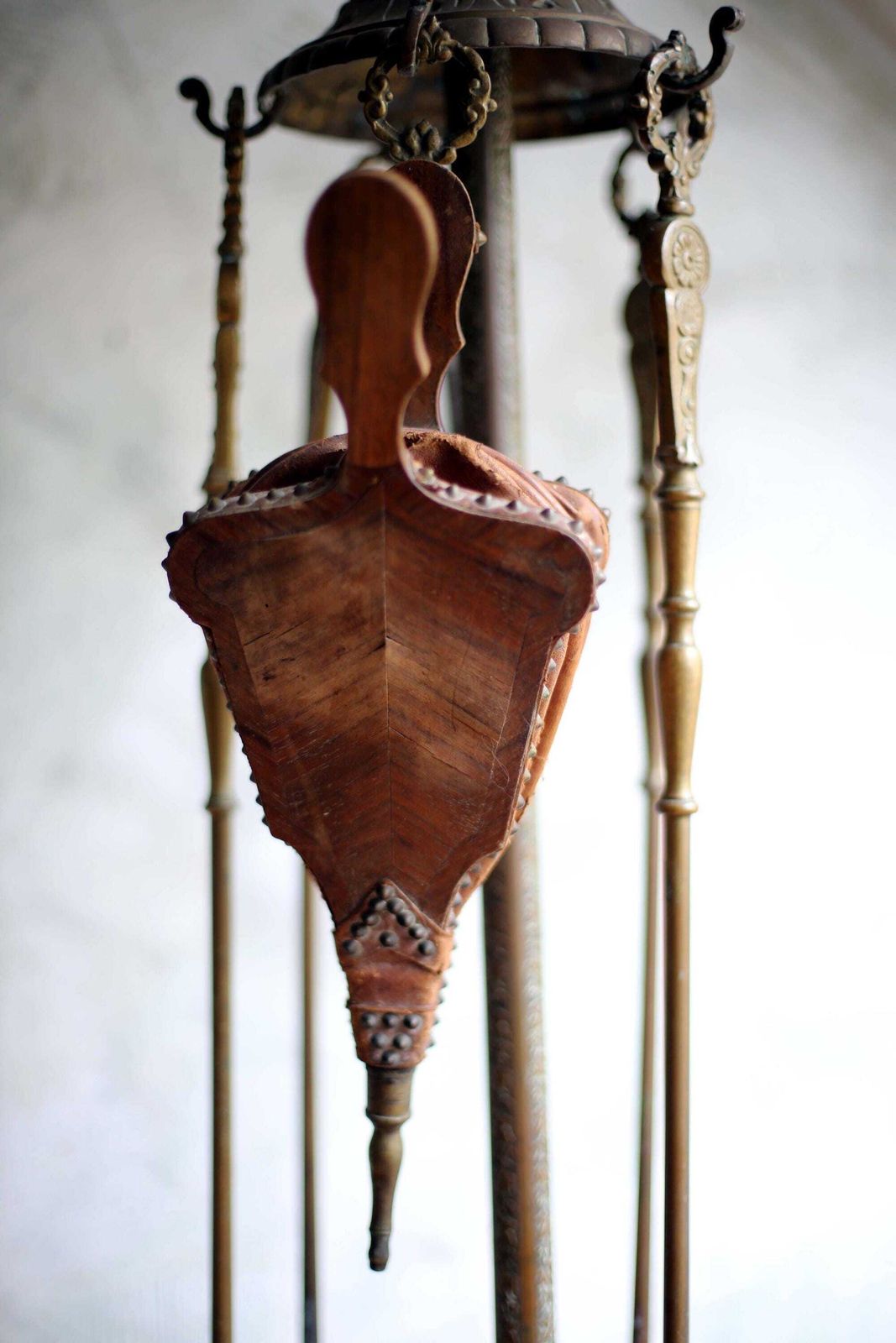 photo furniture Antique French Bronze Companion Set Rococo Claw Feet Fireside Hearth Tools Fire Irons