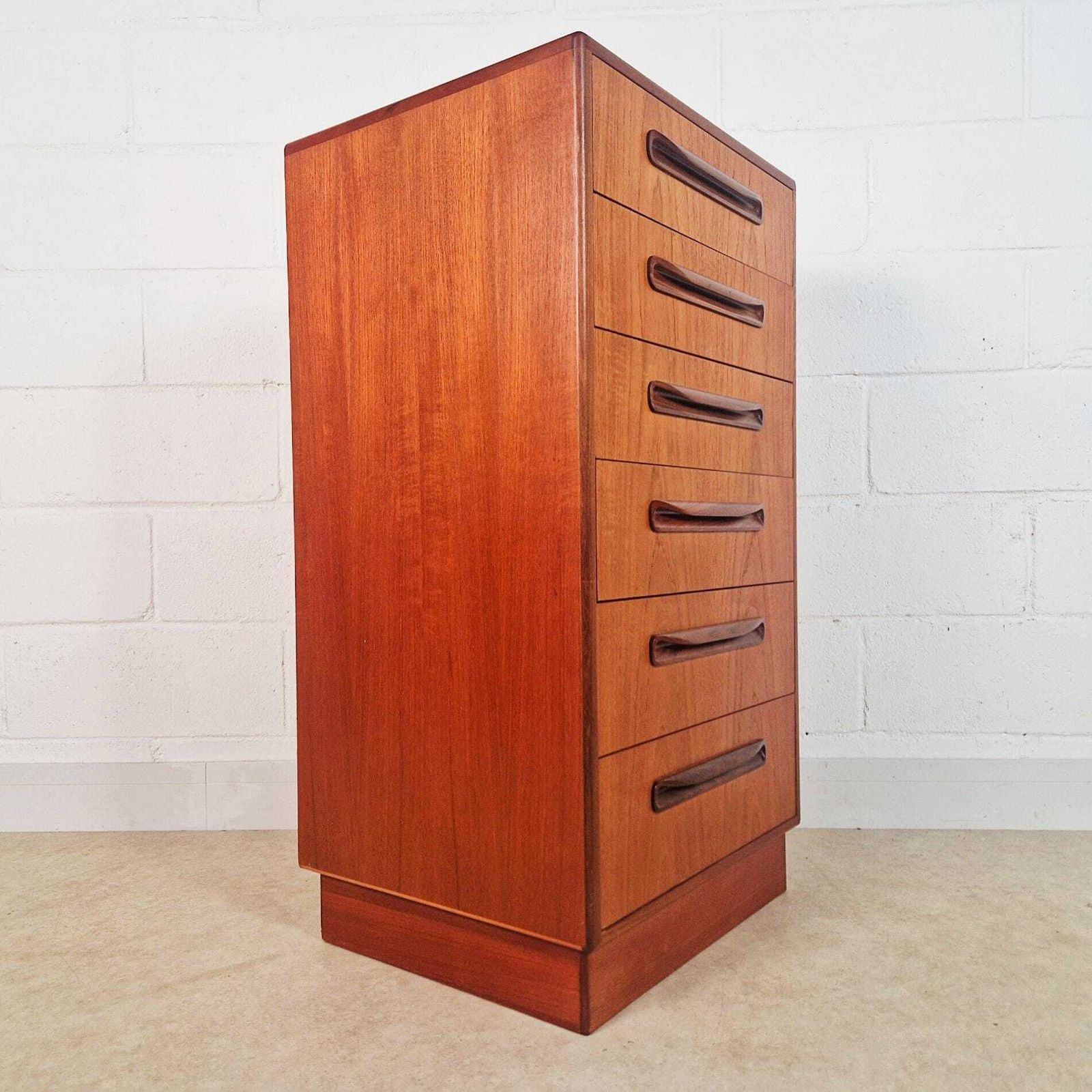 V.B Wilkins For G Plan Fresco Tallboy Chest Of Drawers & Bedside Cabinets Bedroom Set Pg193a photo Furniture
