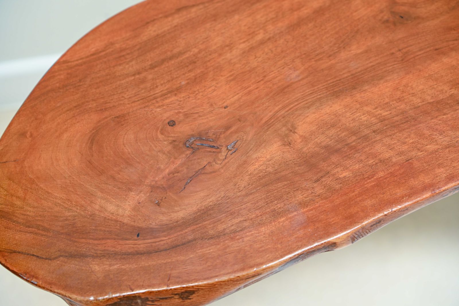 Mid Century Freeform Live Edge Tripod Coffee Table In The Manner Of Carl Auböck, C.1950s/60s photo buy